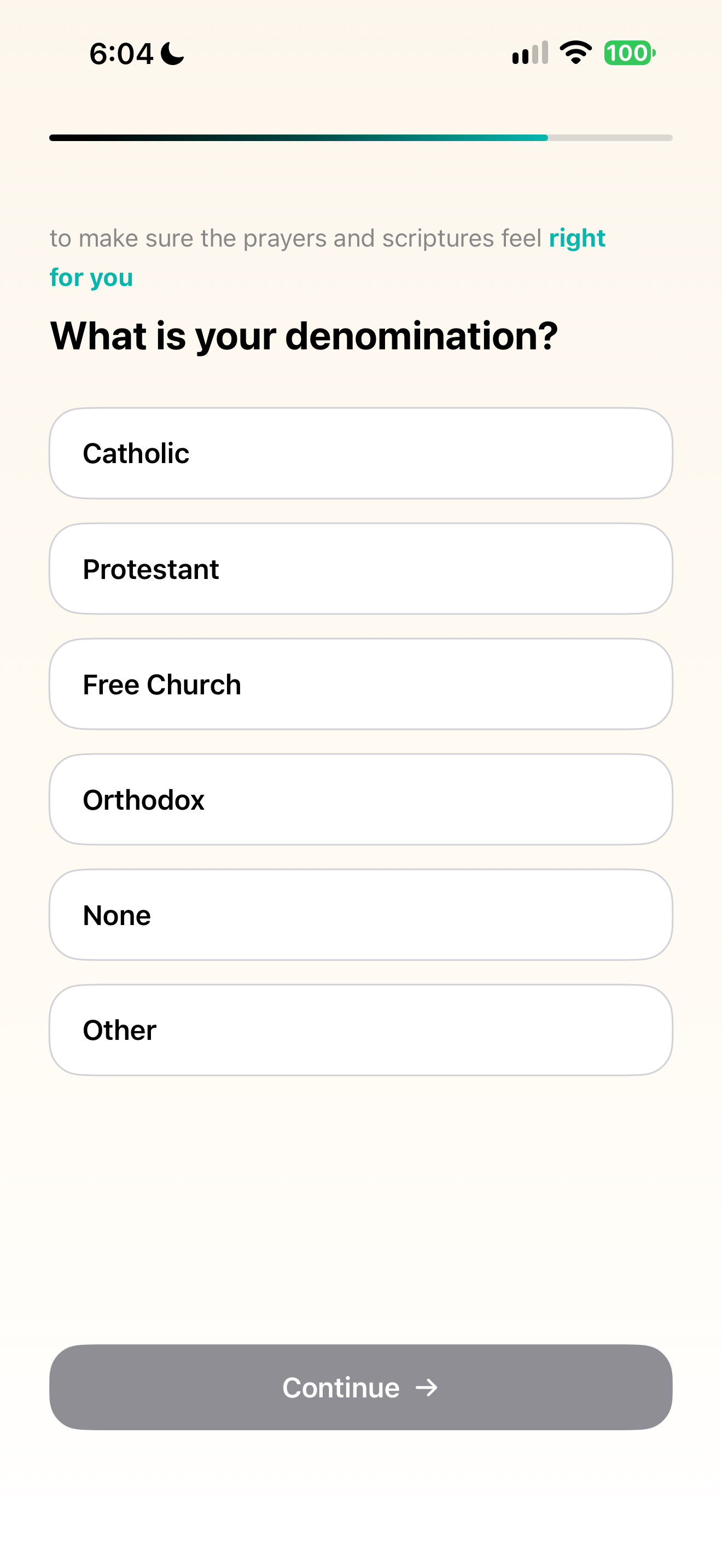 Denomination question