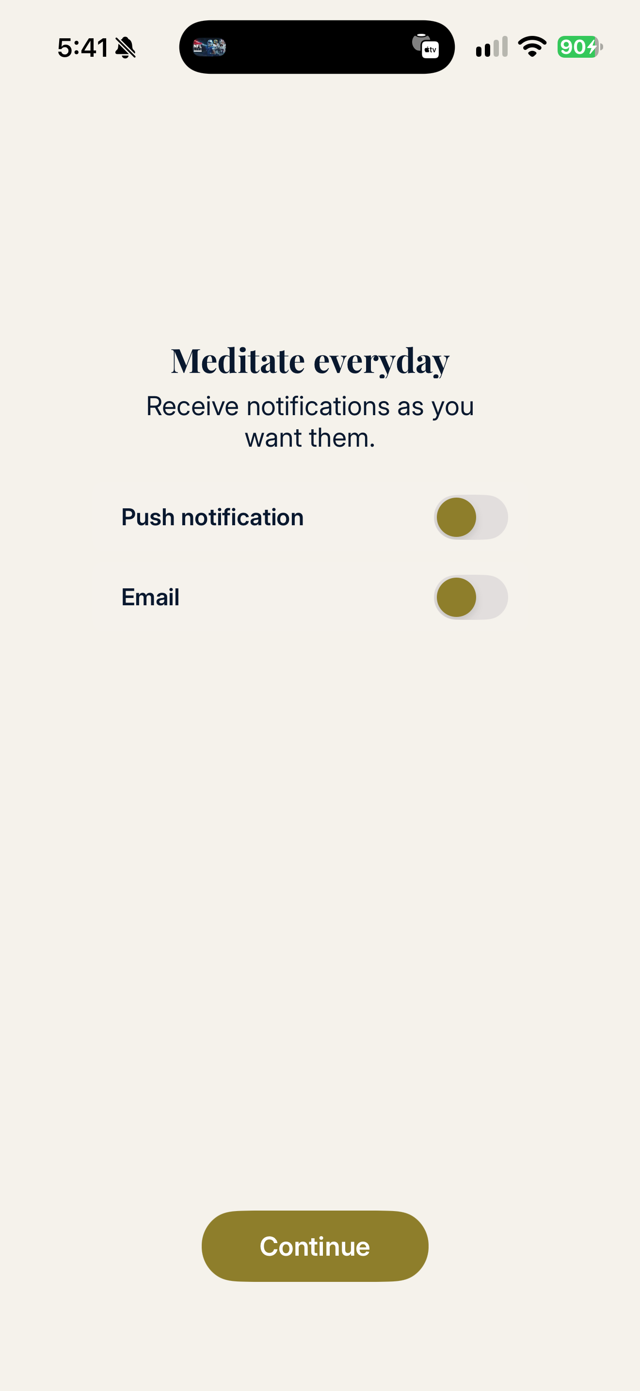Amen notification preferences