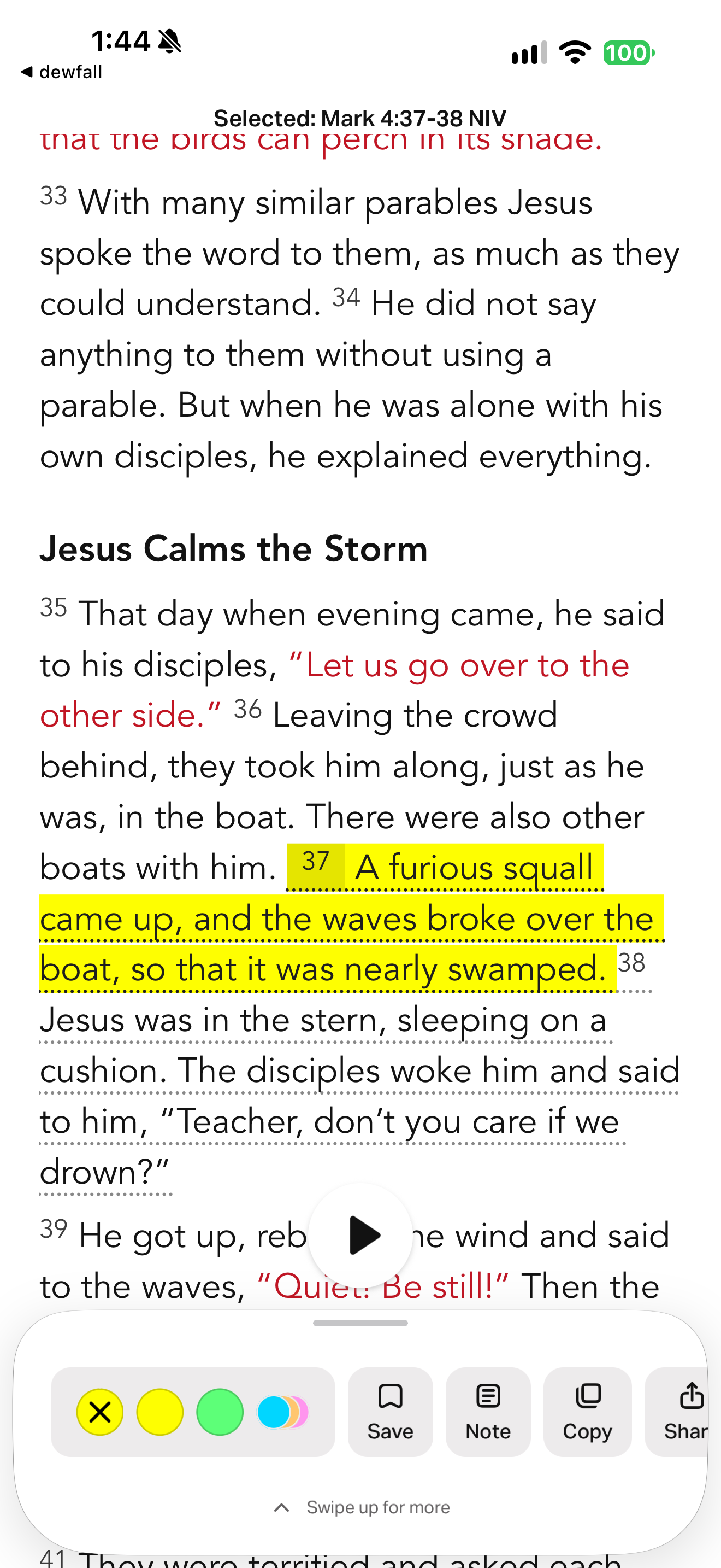 Overlapping verse selection