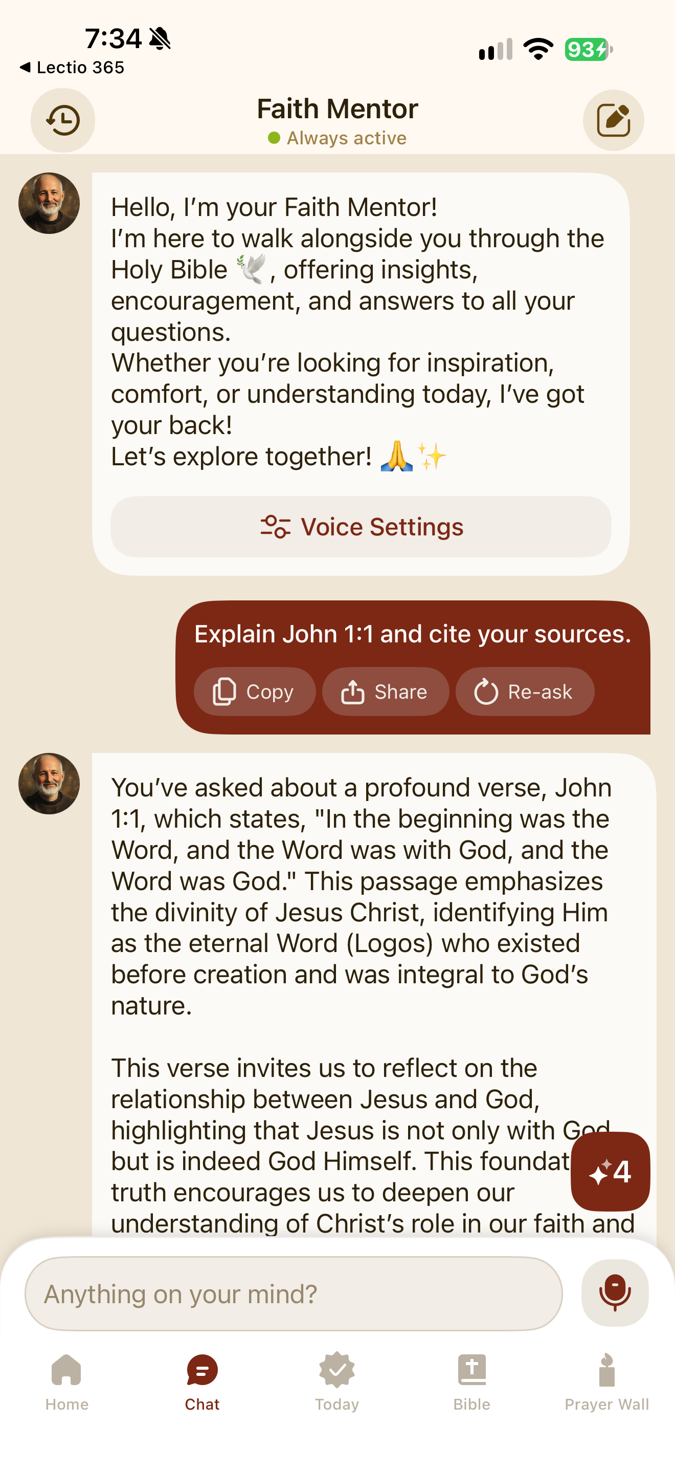 John explanation response