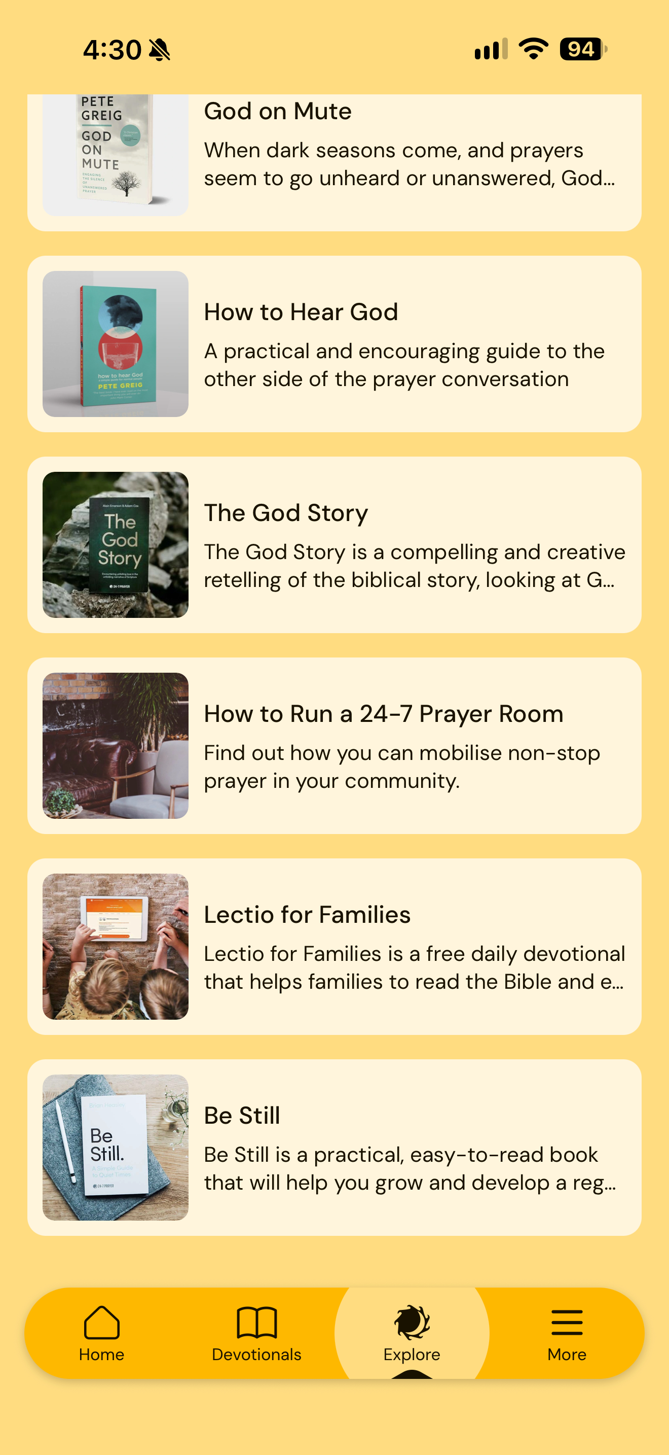 Further prayer resources