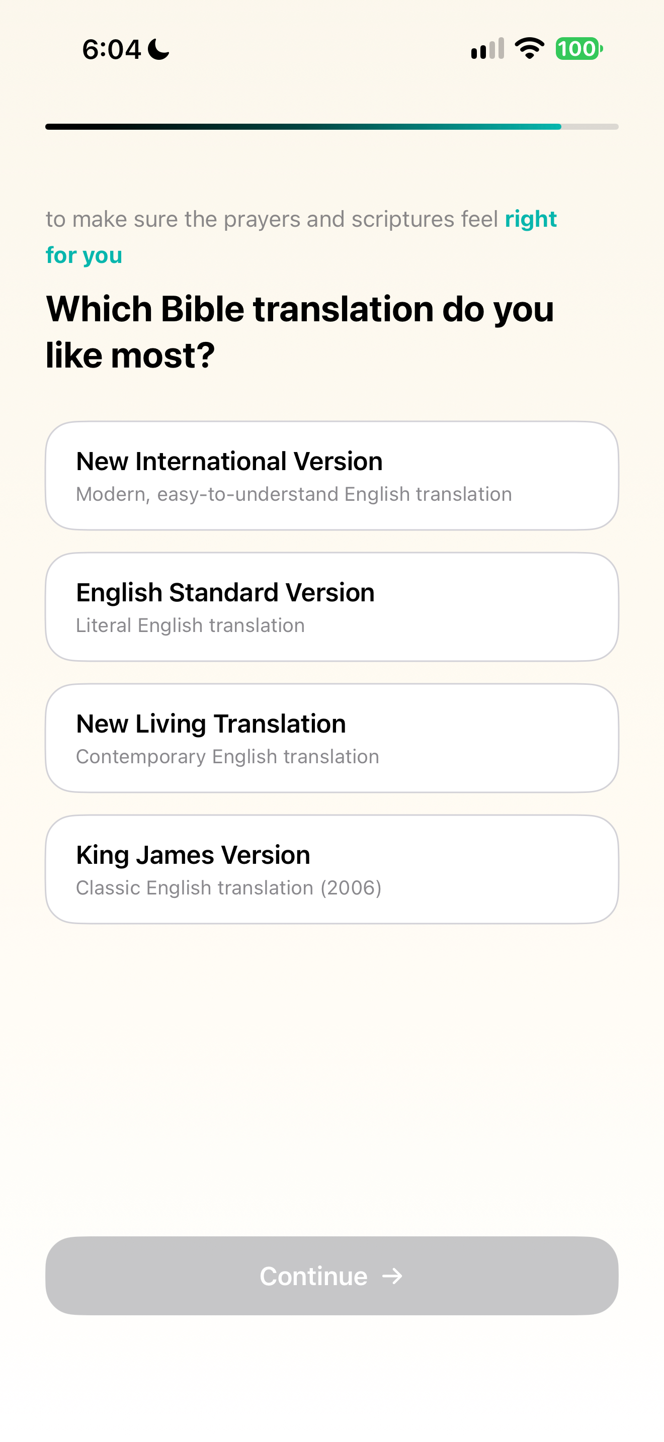 Bible translation preference