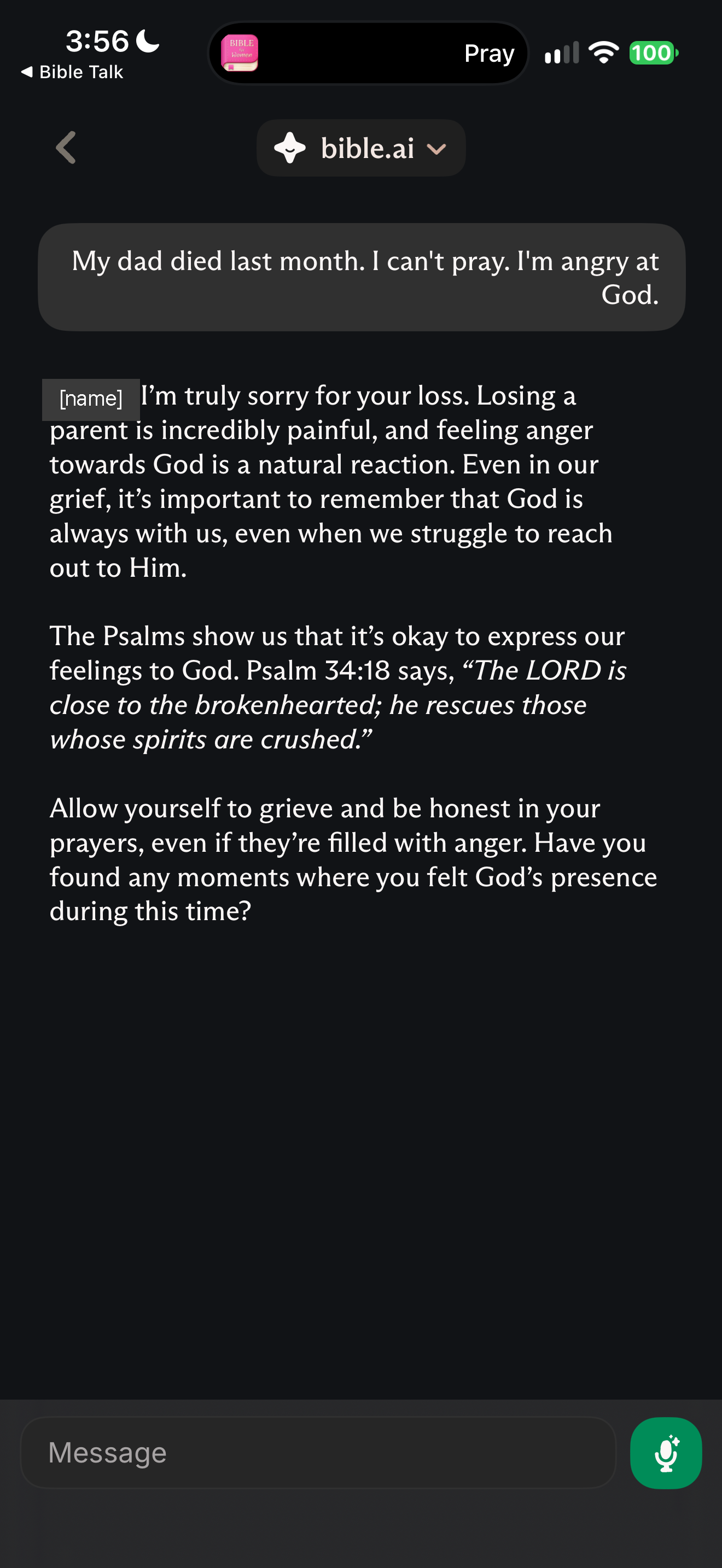Anger at God after a death