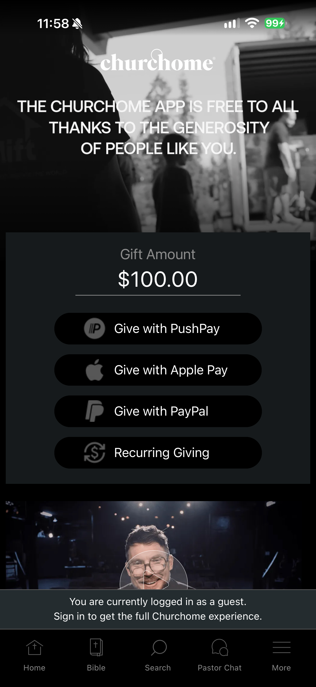Giving amount and methods