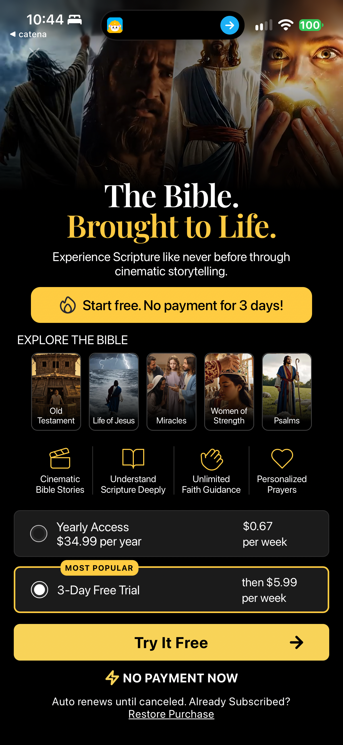 Cinematic Bible offer
