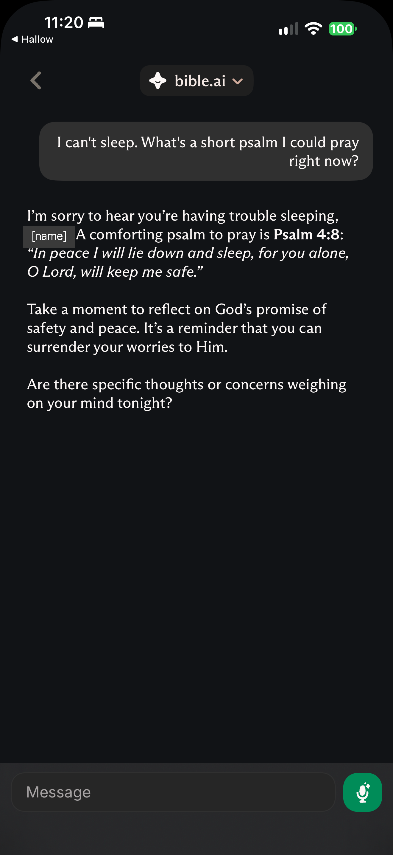 Short psalm for a sleepless night