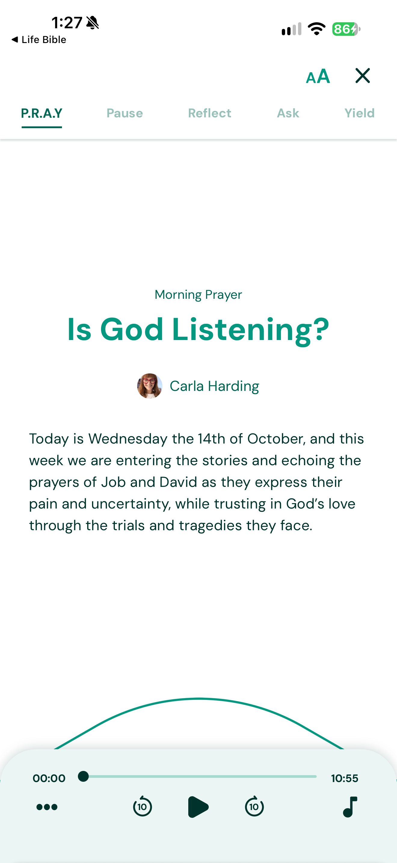 Lectio prayer text