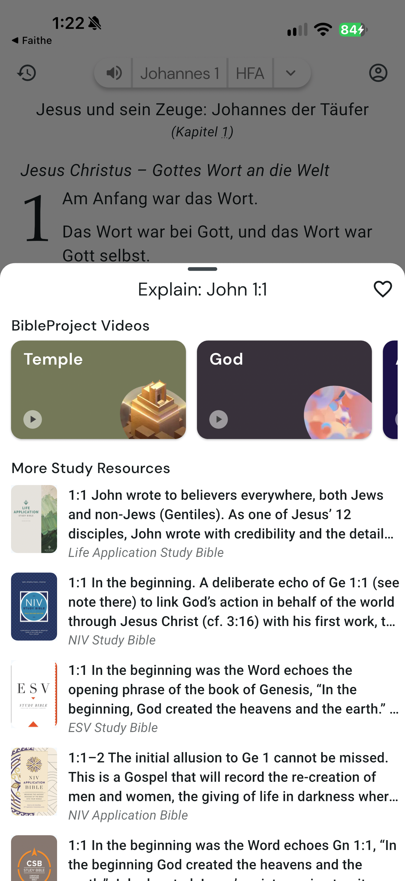 John 1 explanation resources