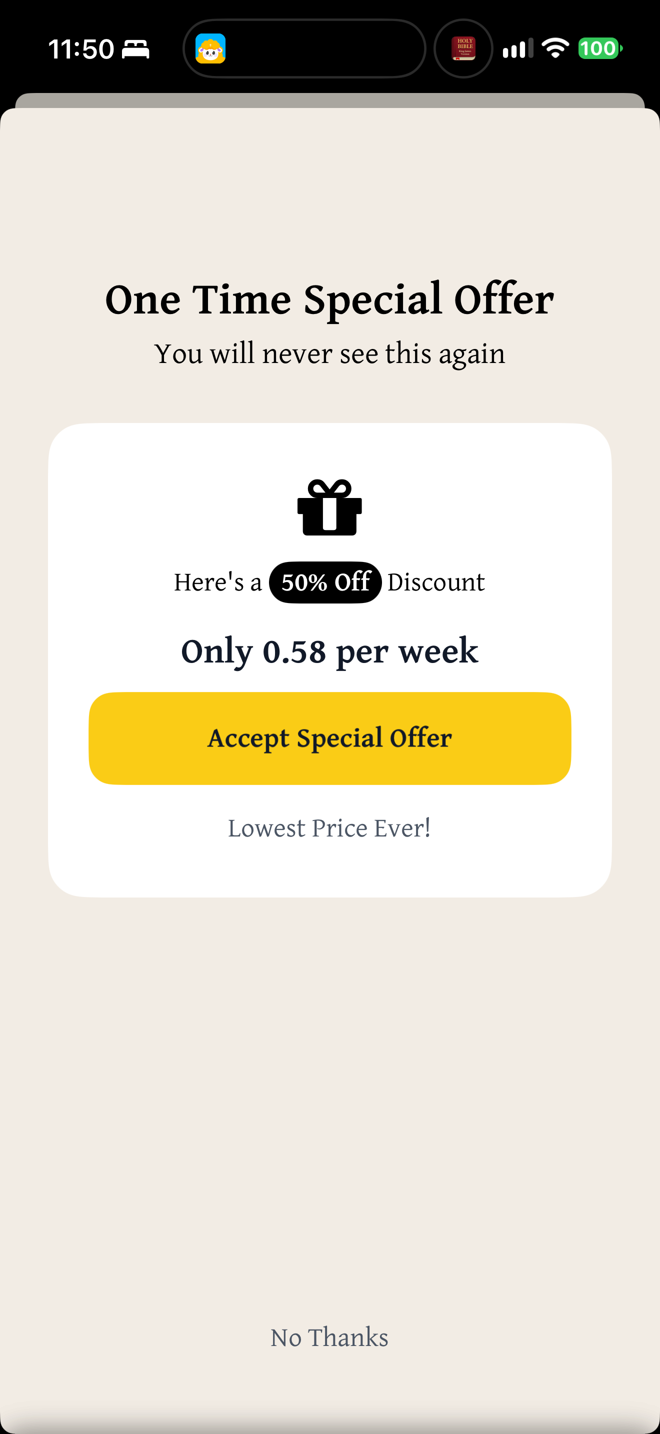 Bible Talk special offer