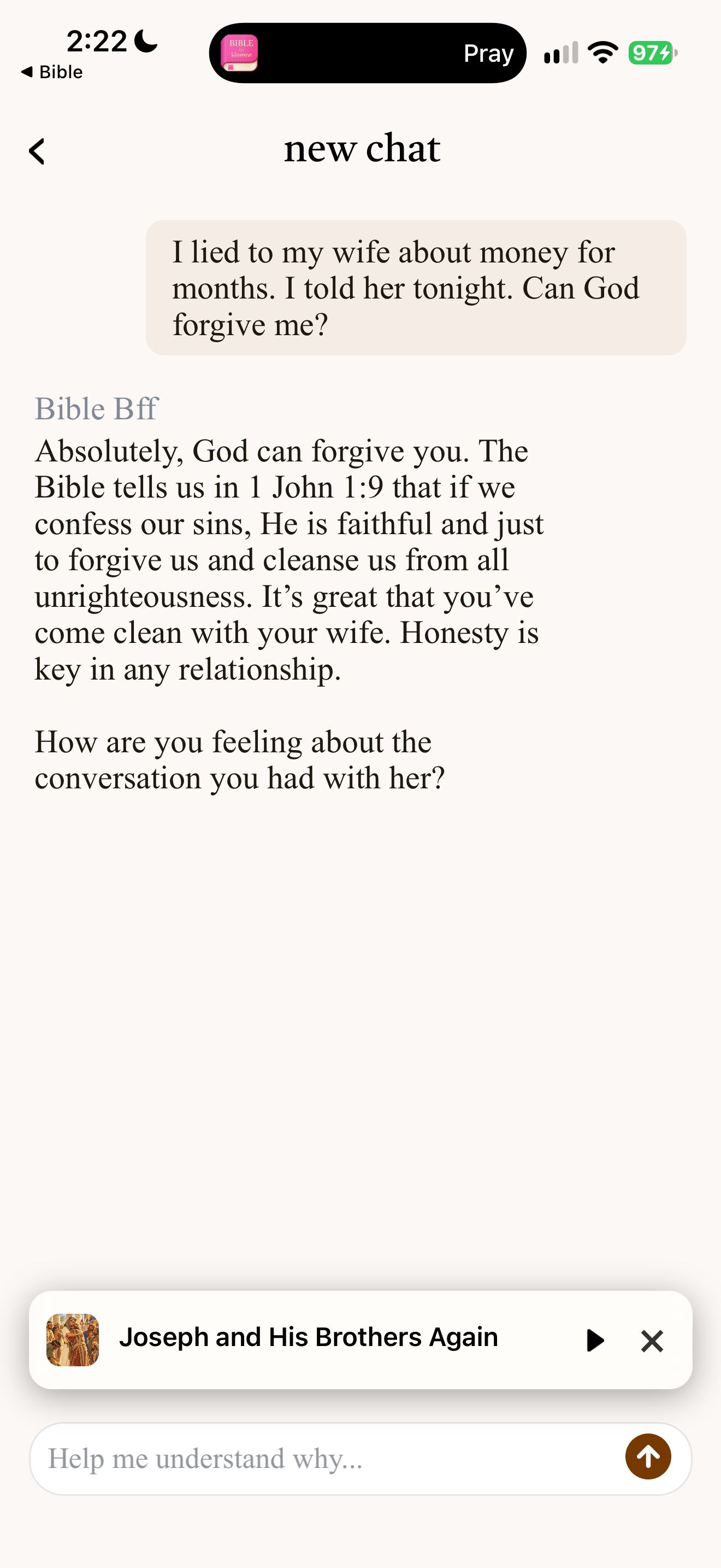 Forgiveness answer