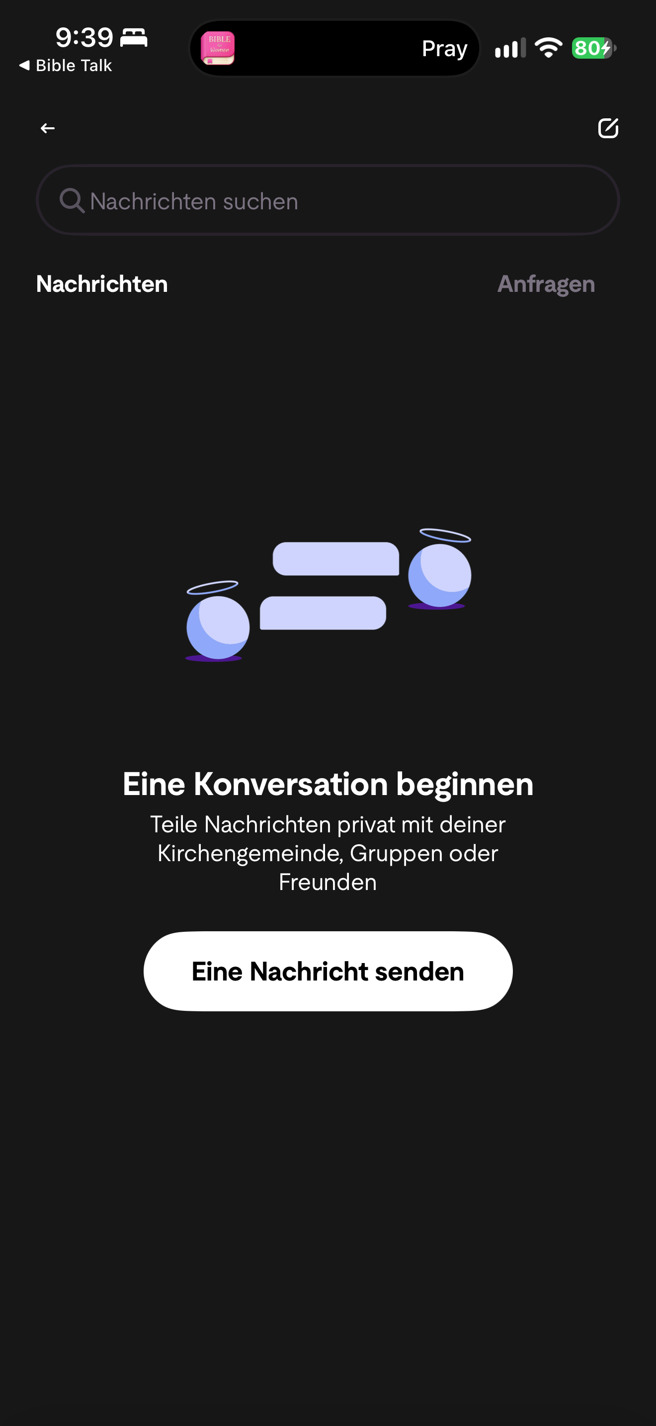 Human messaging empty state