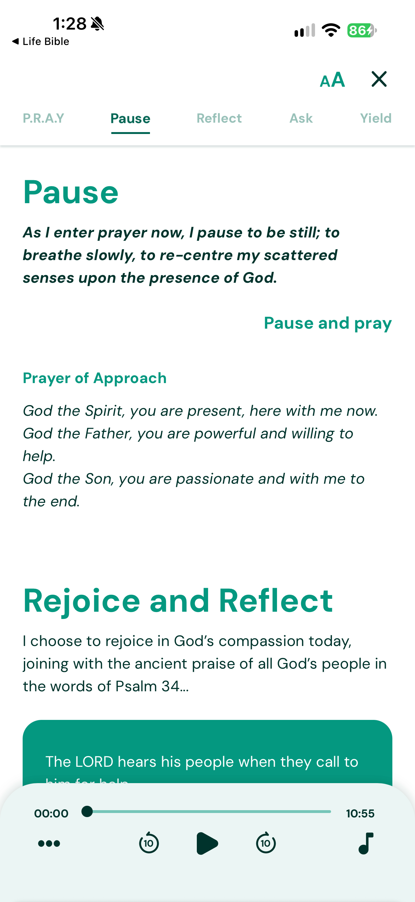 Pause and approach