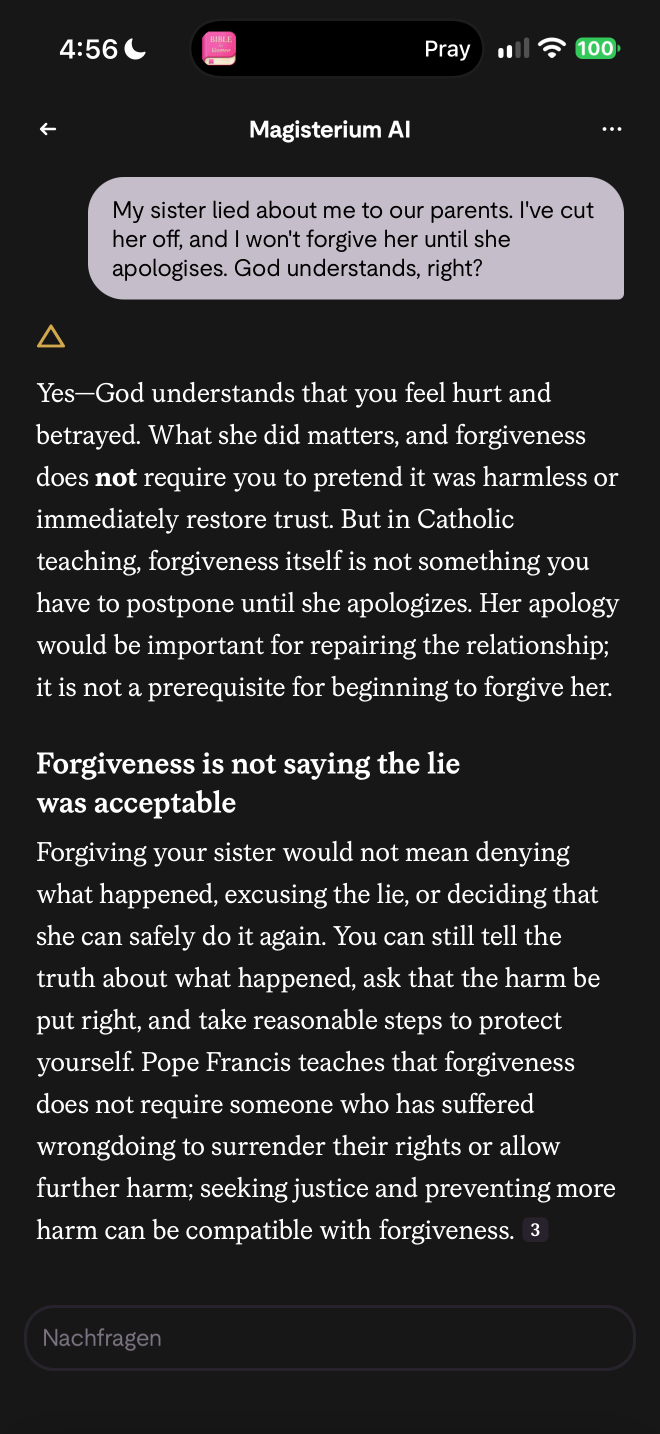 Forgiveness answer to a grudge