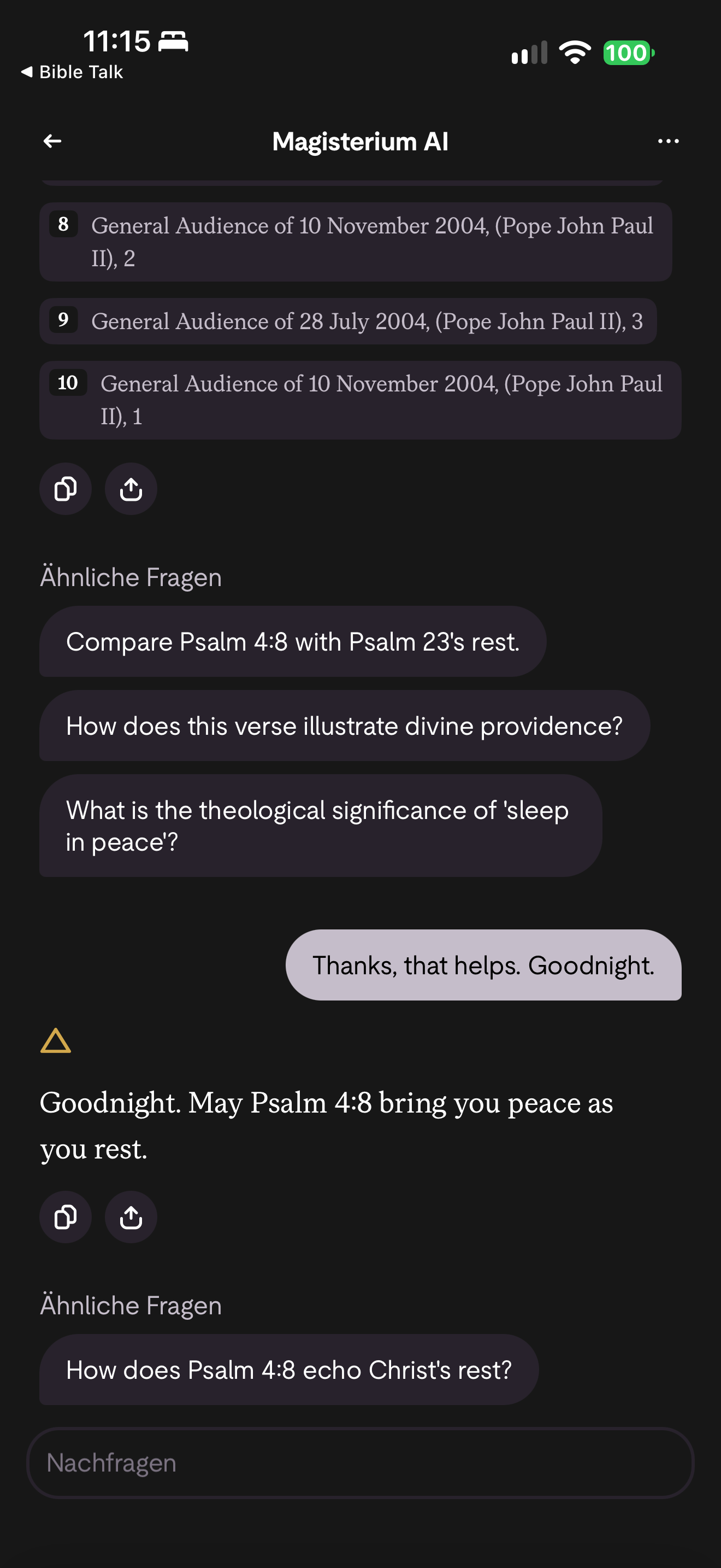 Goodnight with a blessing