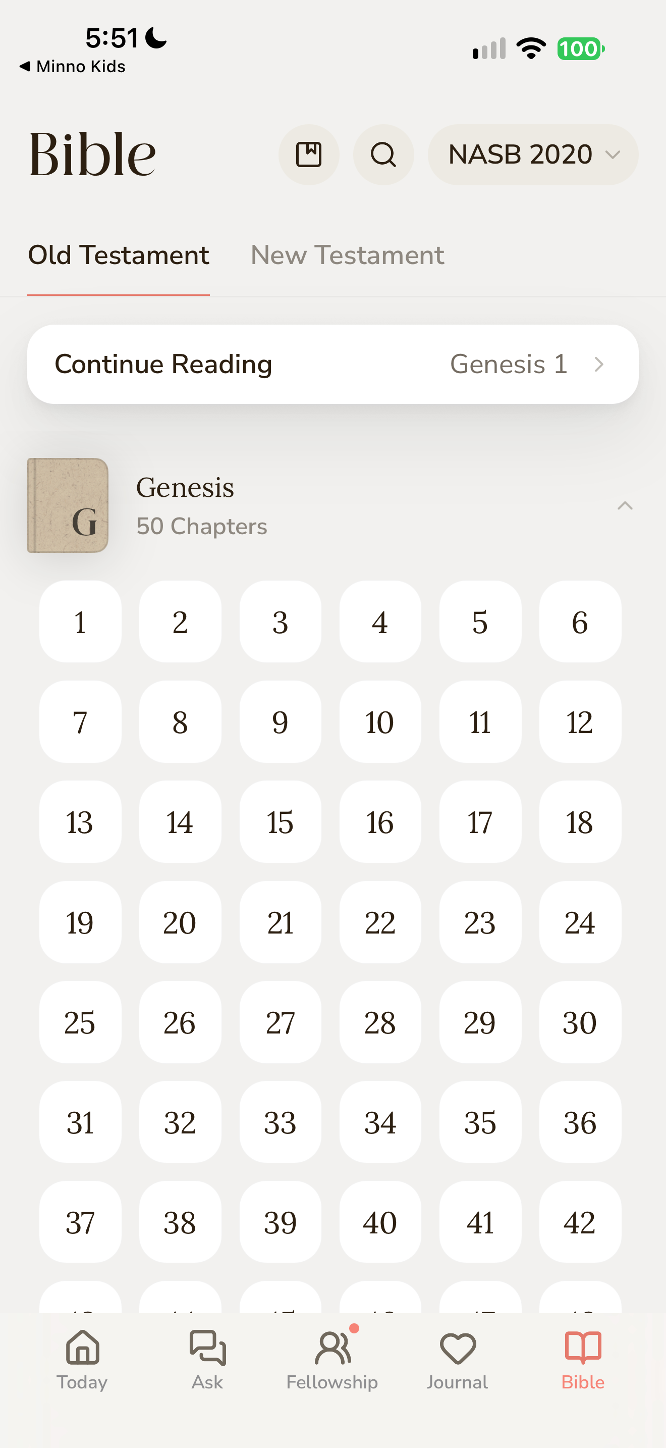 Aura chapter grid