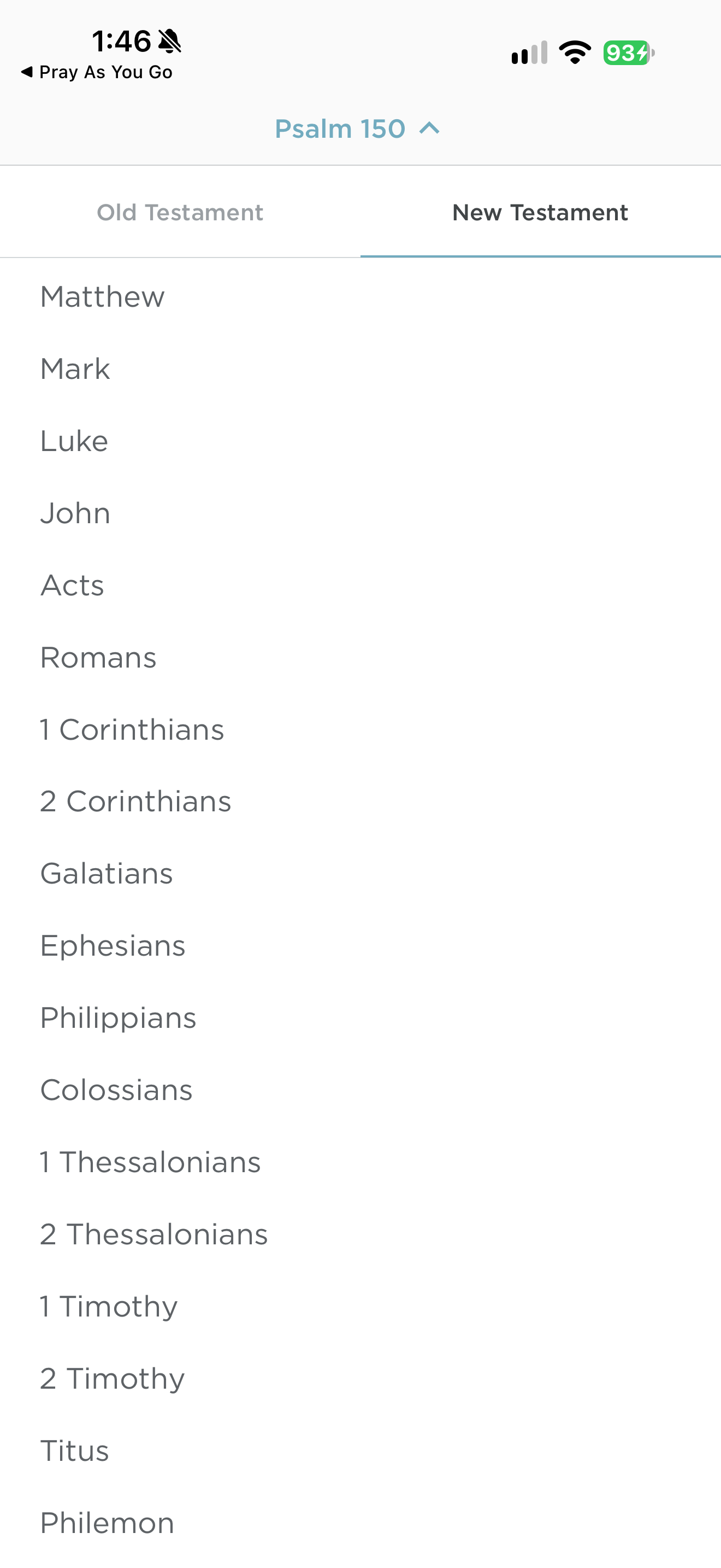 New Testament navigation