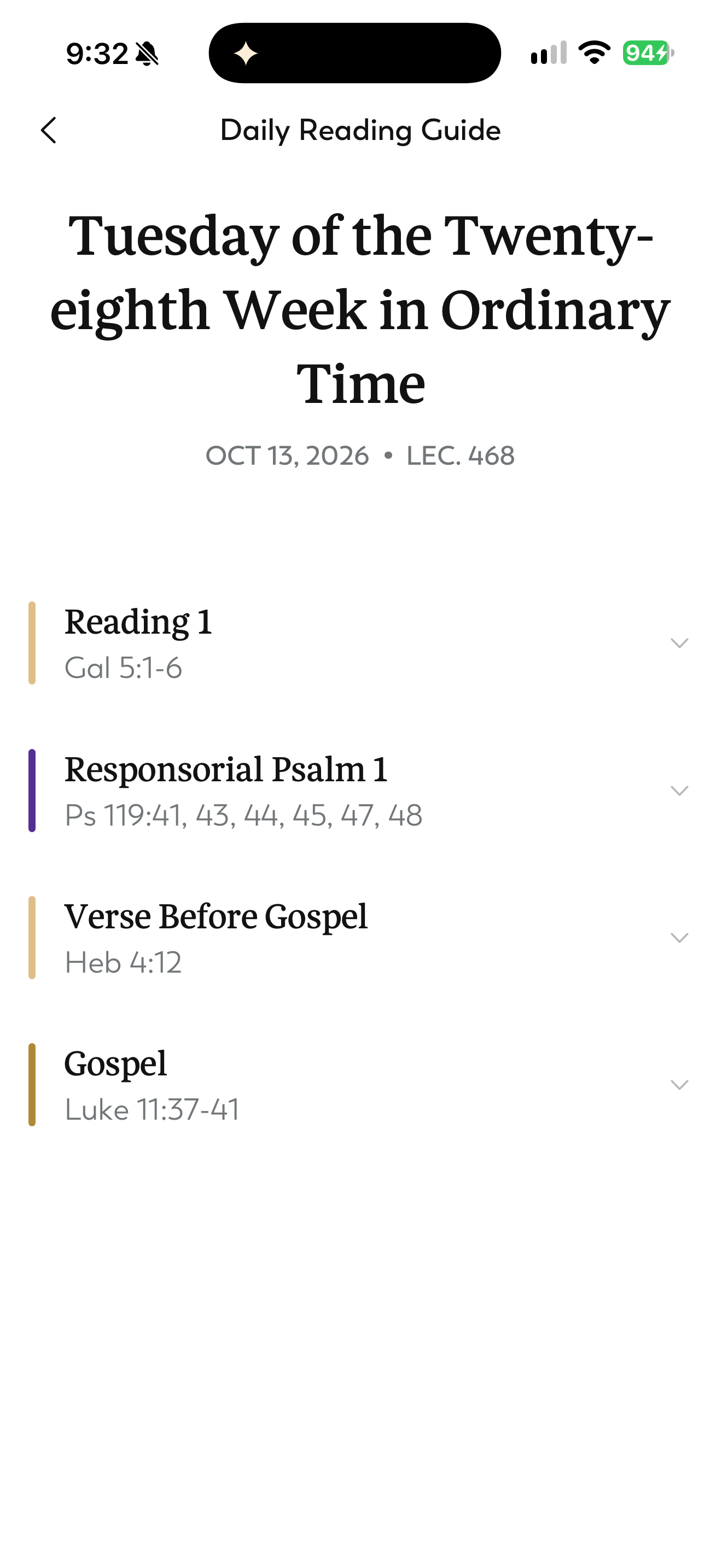 Daily reading guide