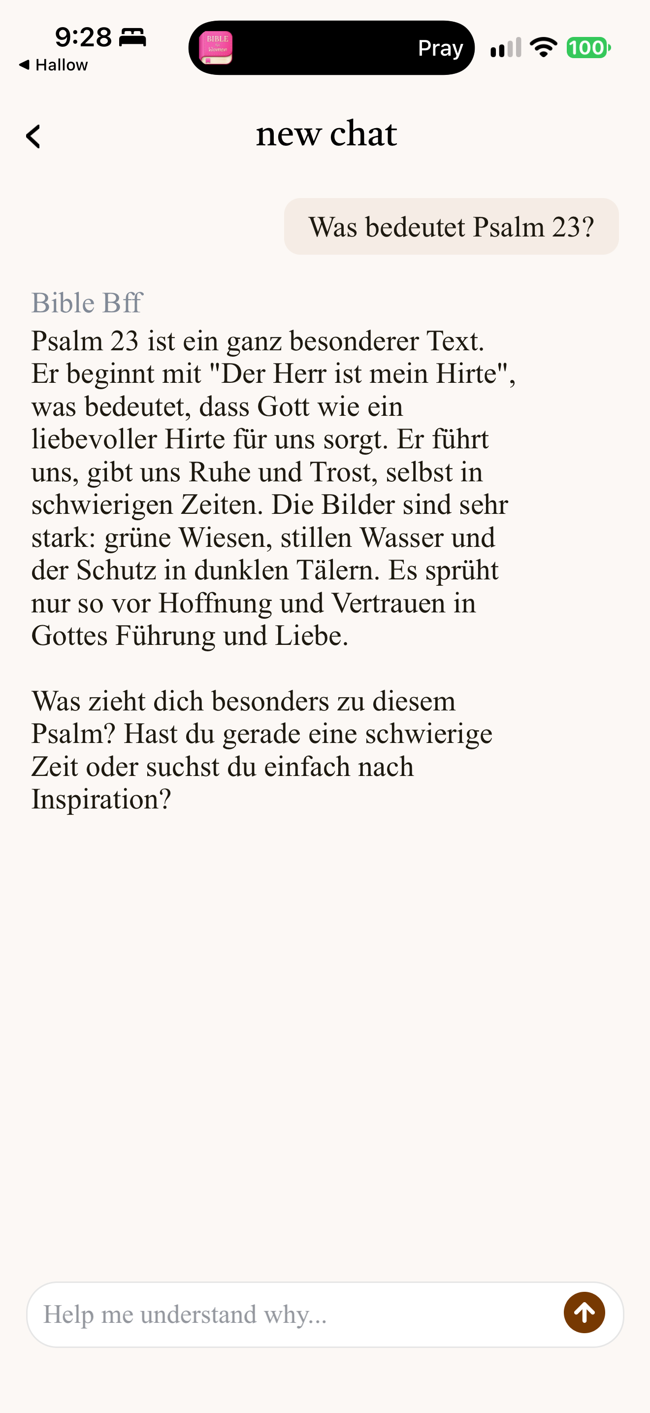 German Psalm 23 answer