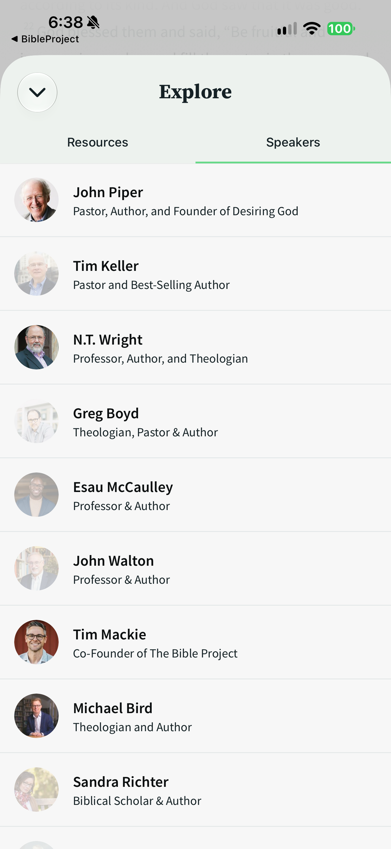 Spark Bible speaker directory