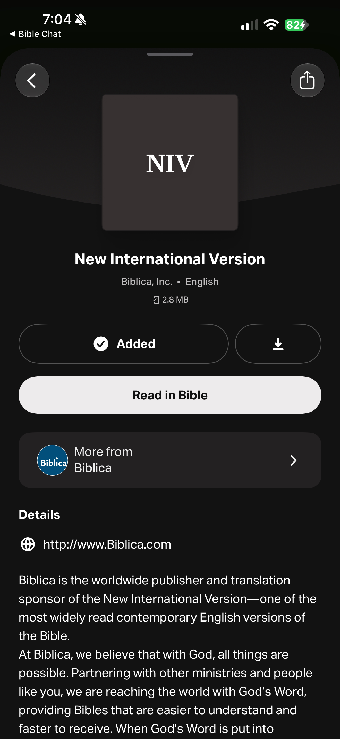 NIV publisher attribution