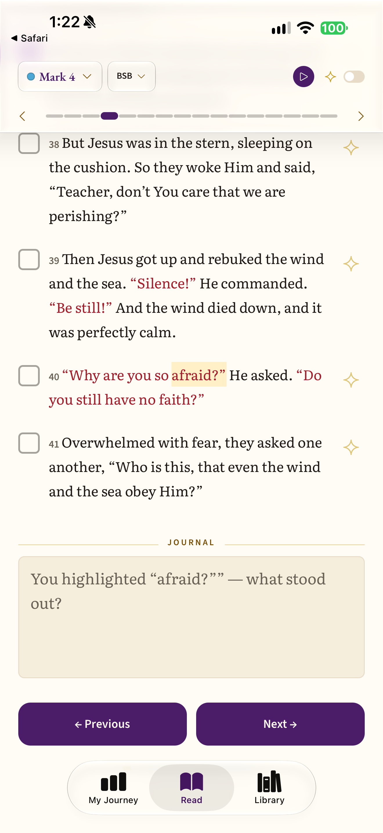 Single word highlight and prompt