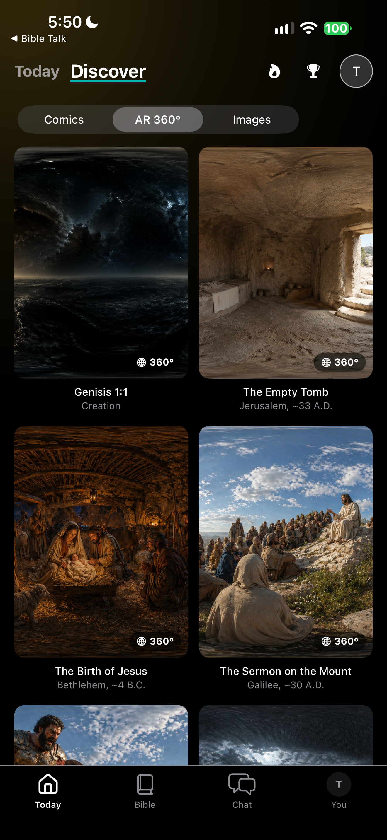 AR 360° Bible scenes