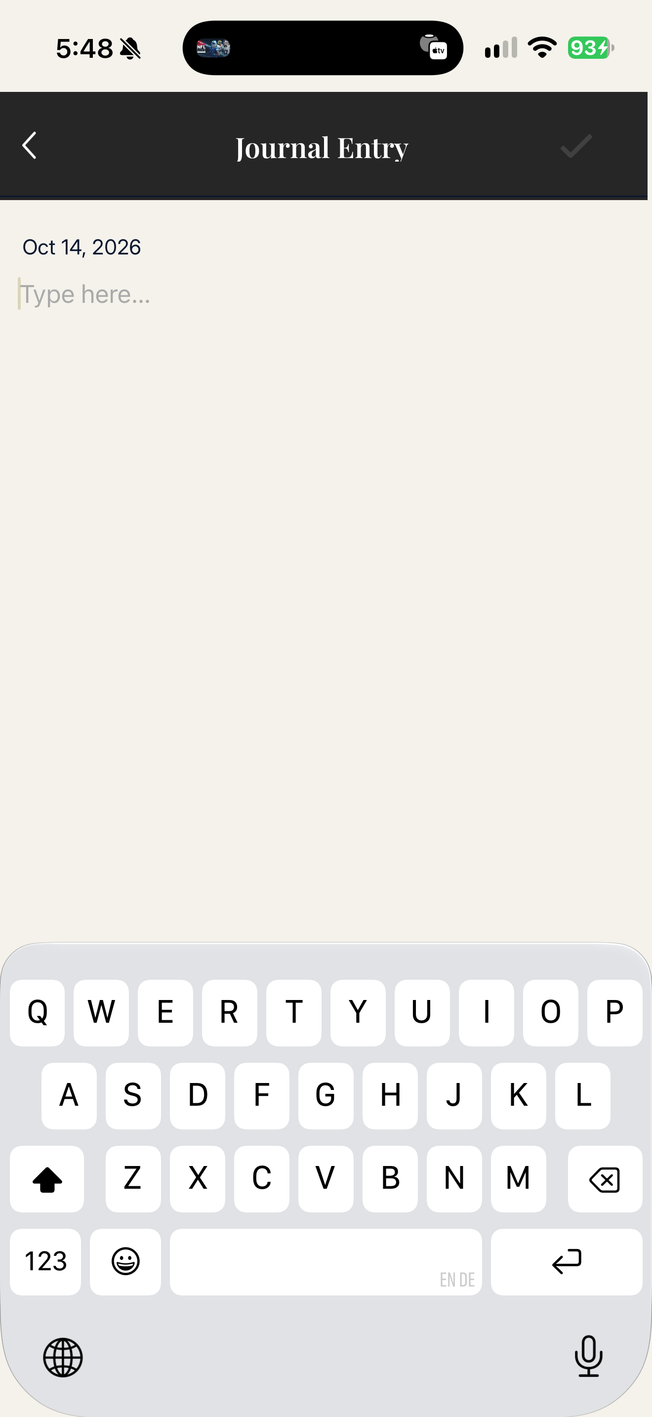 Amen blank journal editor