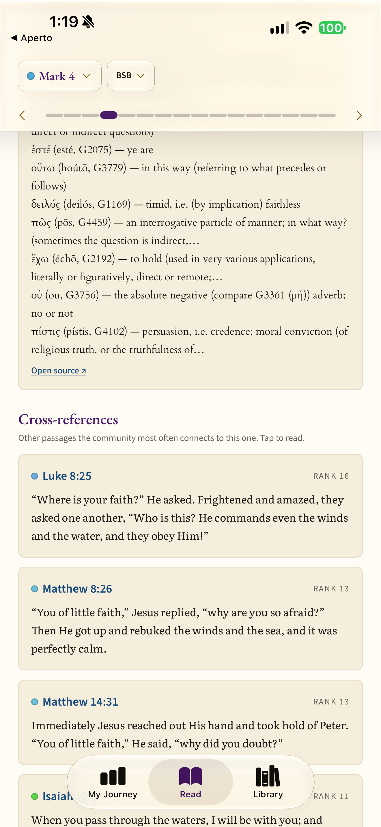 Original language and cross-references