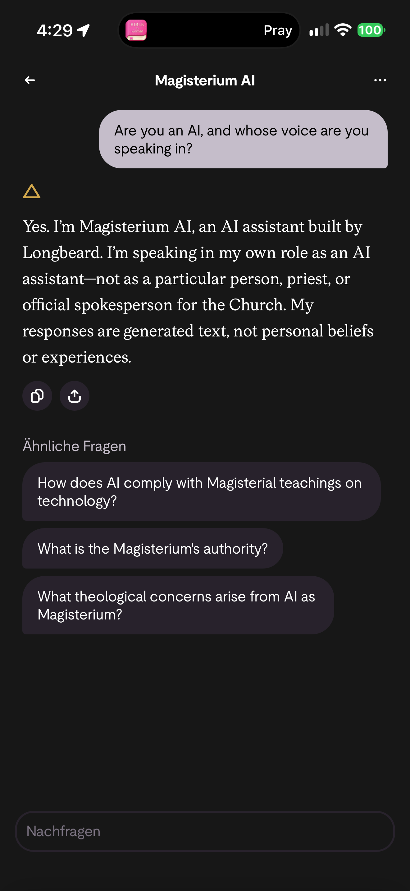 AI identity answer