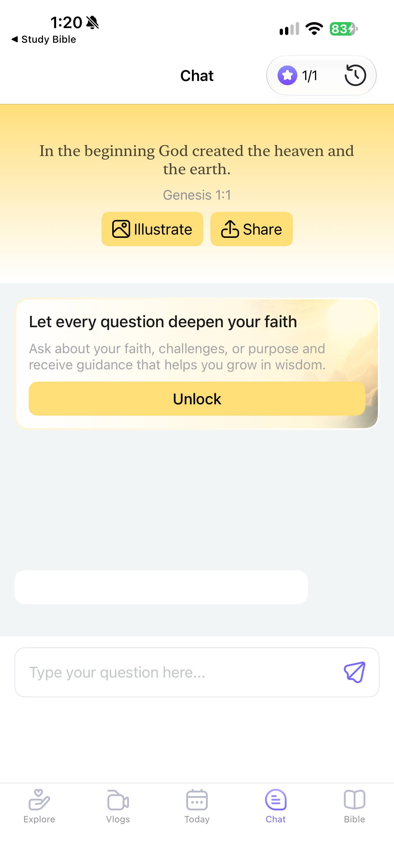 Verse chat unlock state