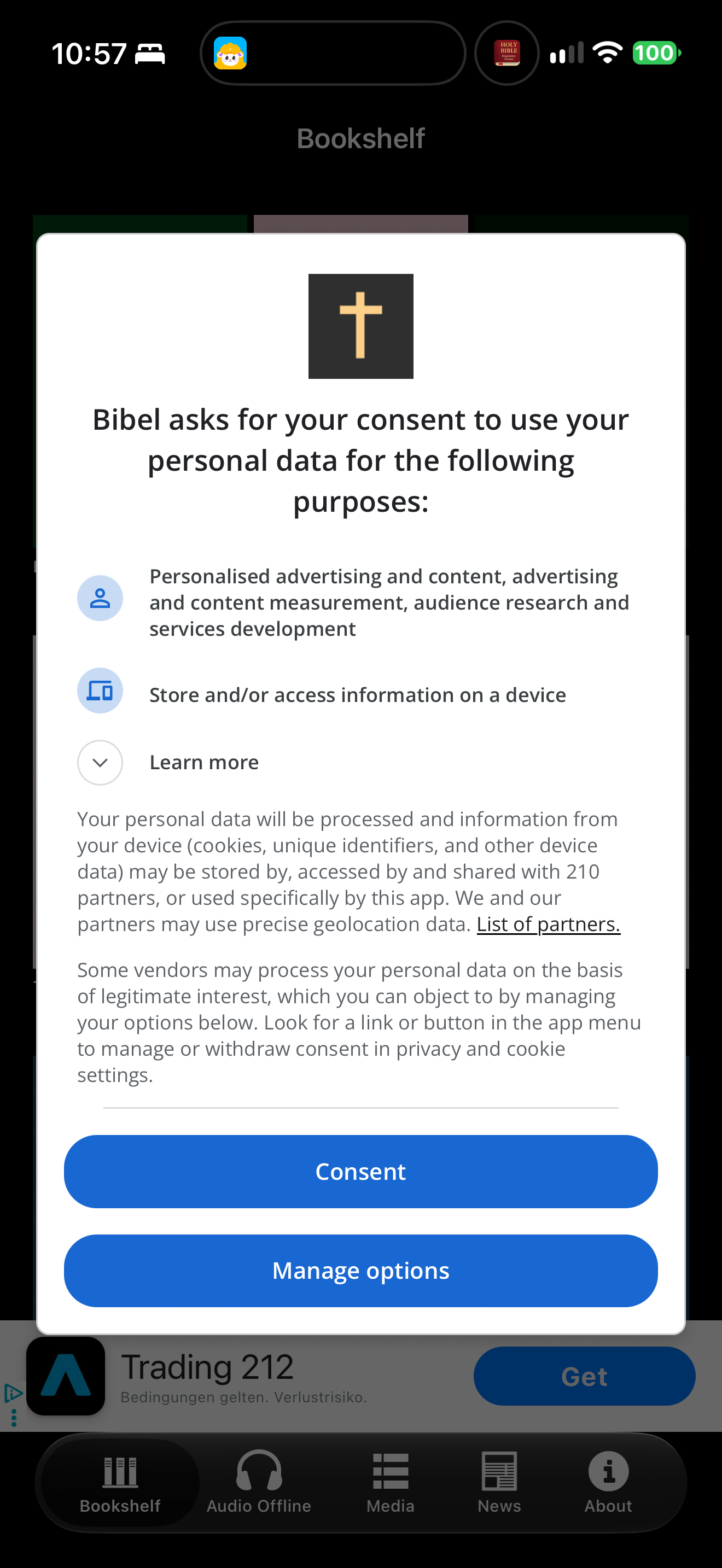 Advertising consent