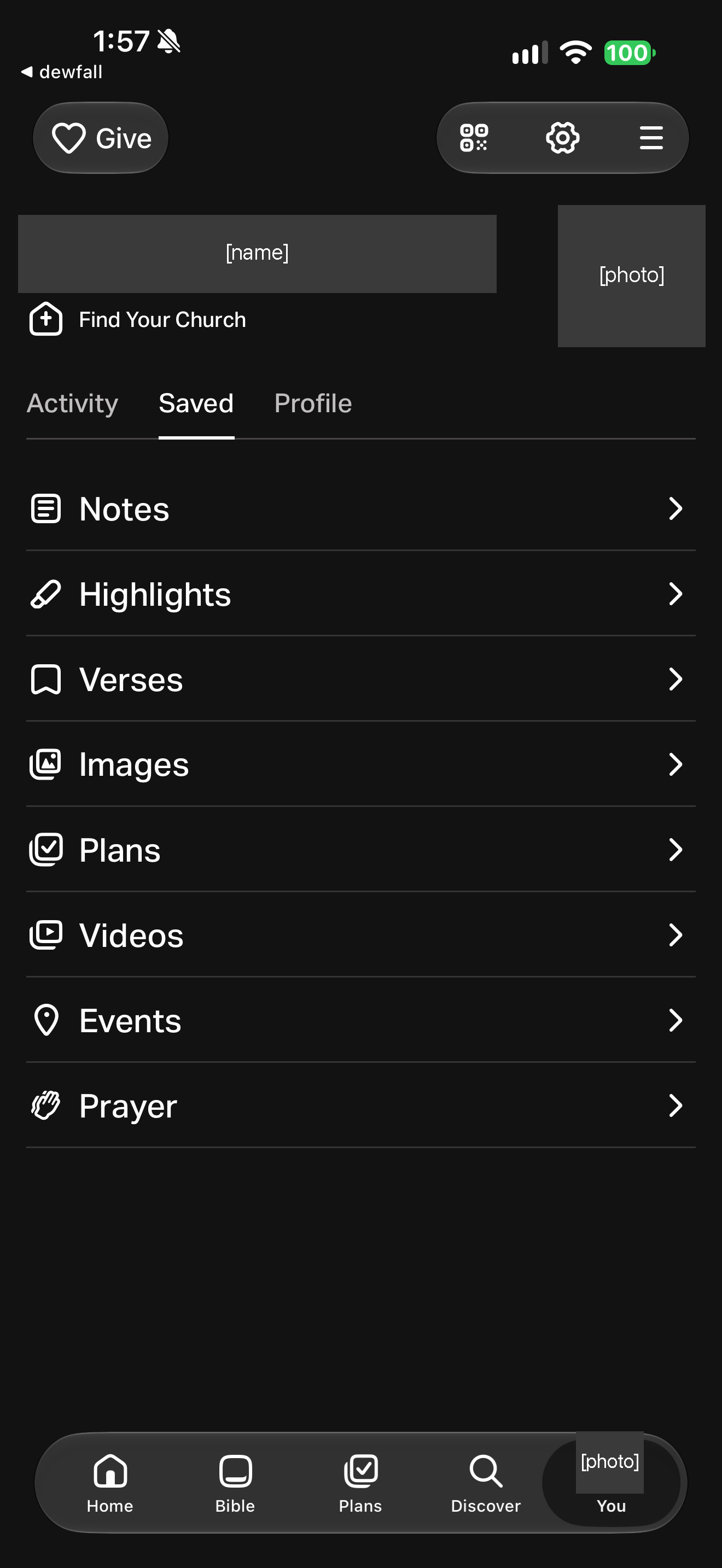 Saved library types