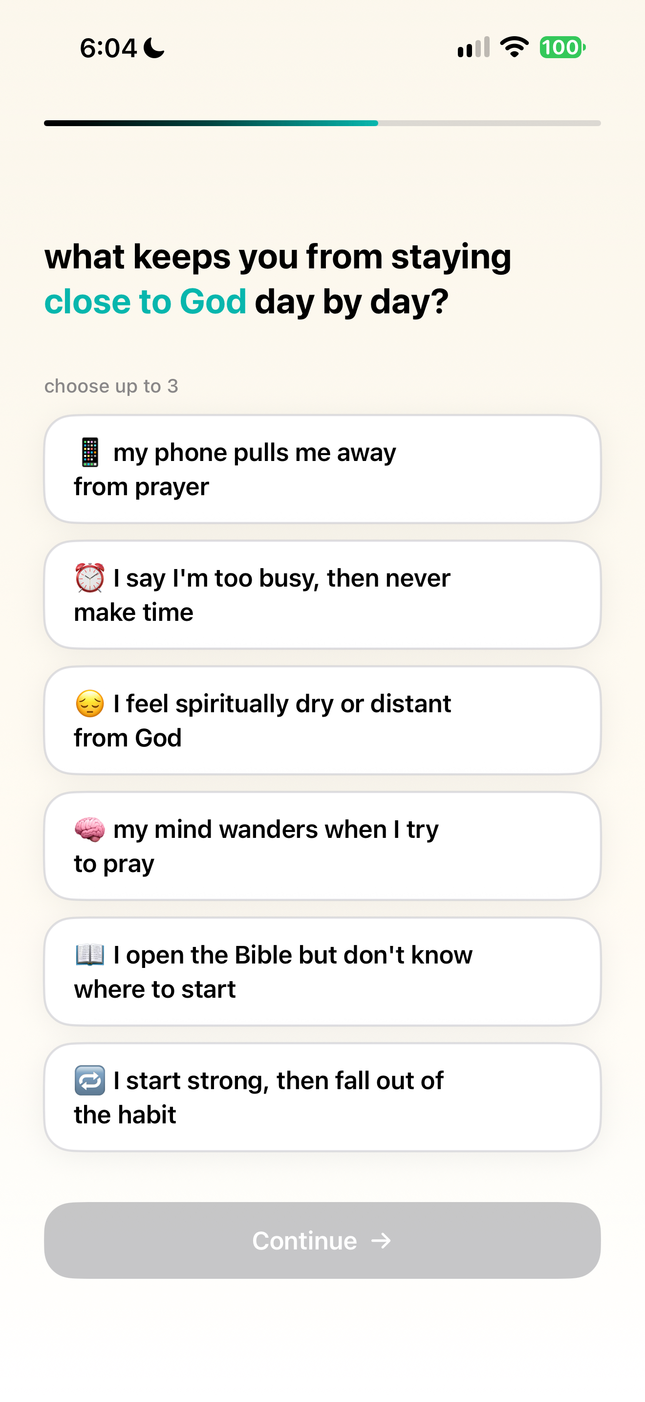 Prayer barriers question