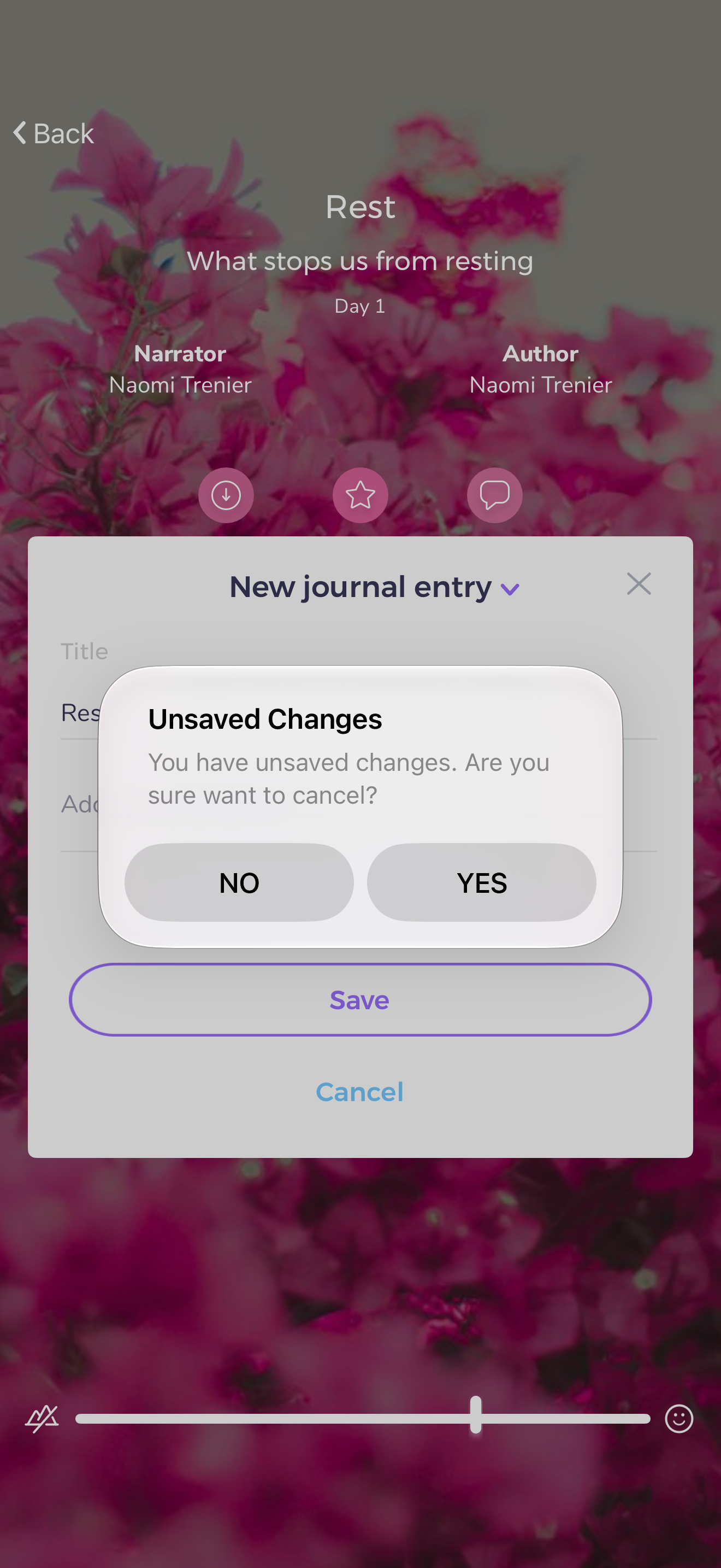 Soultime unsaved changes alert