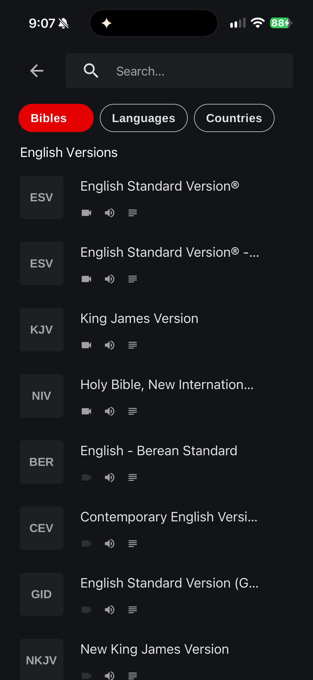 Bible version discovery
