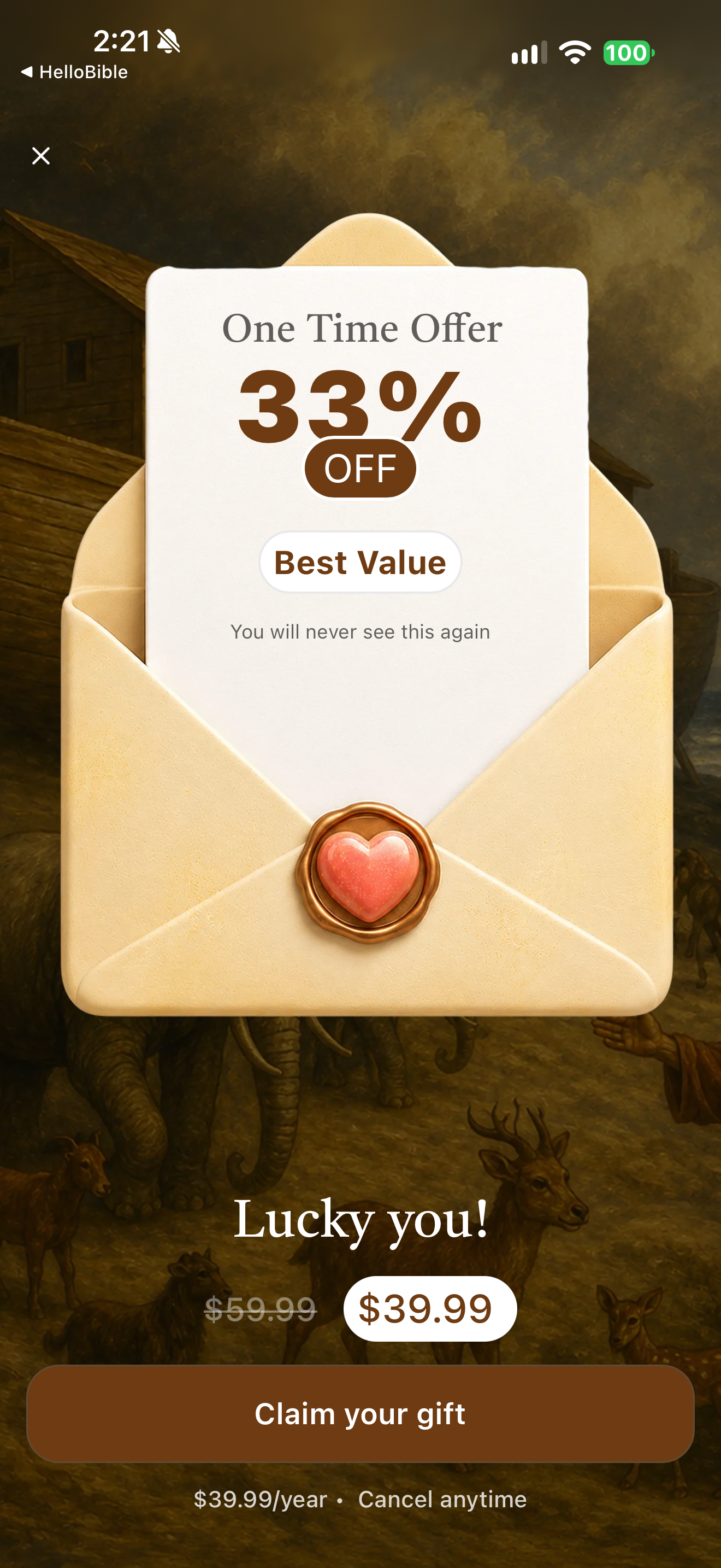 Annual subscription offer