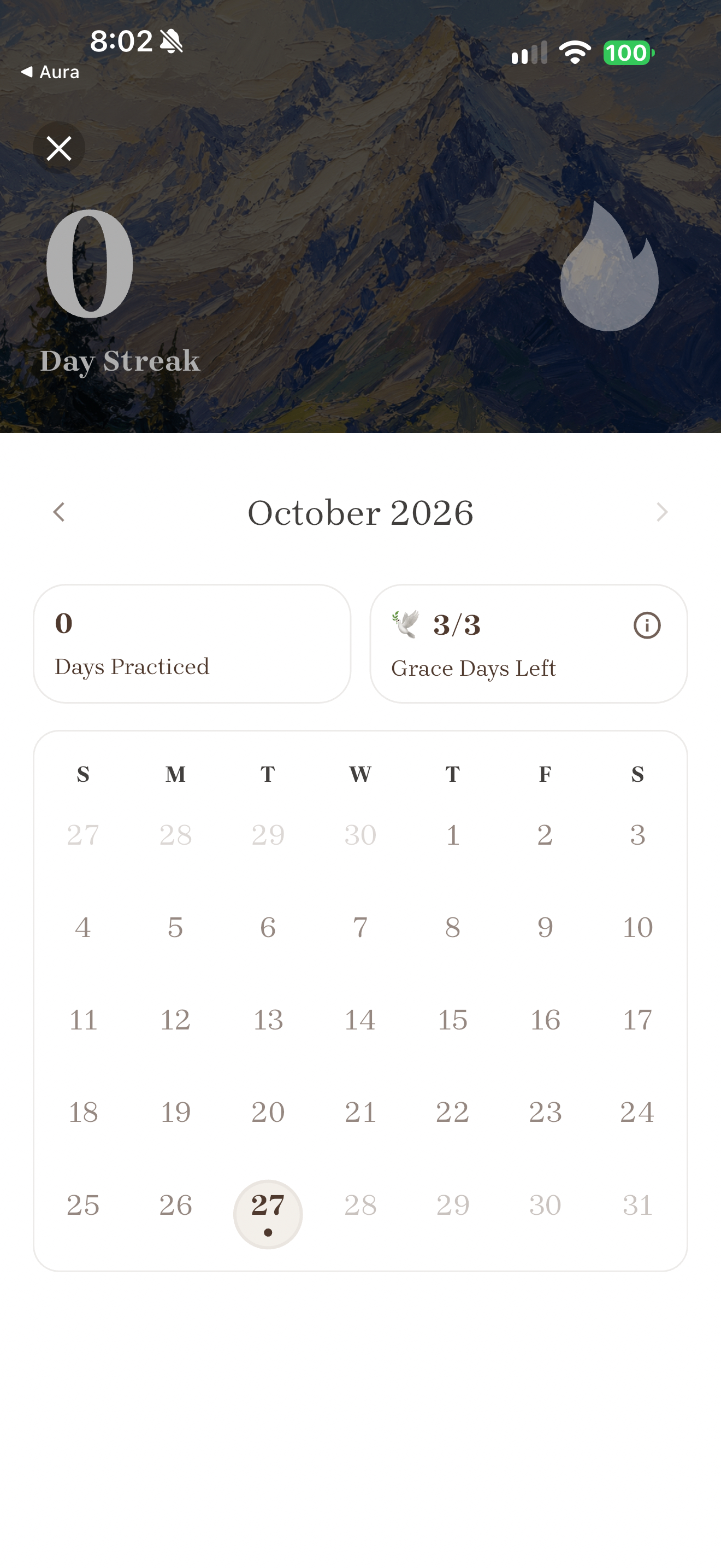Day streak with grace days