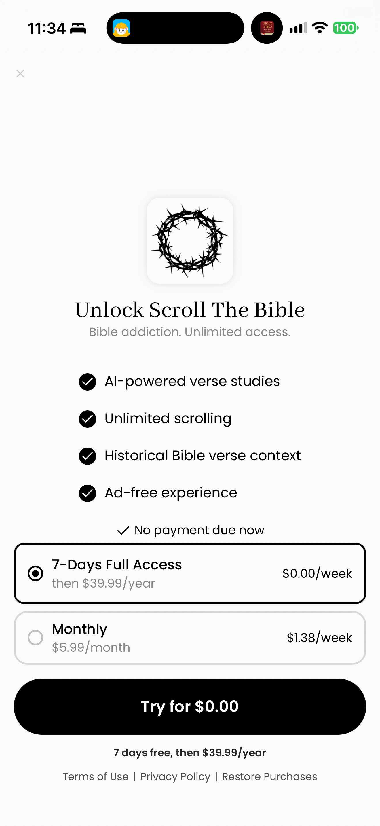 Verse-study premium gate