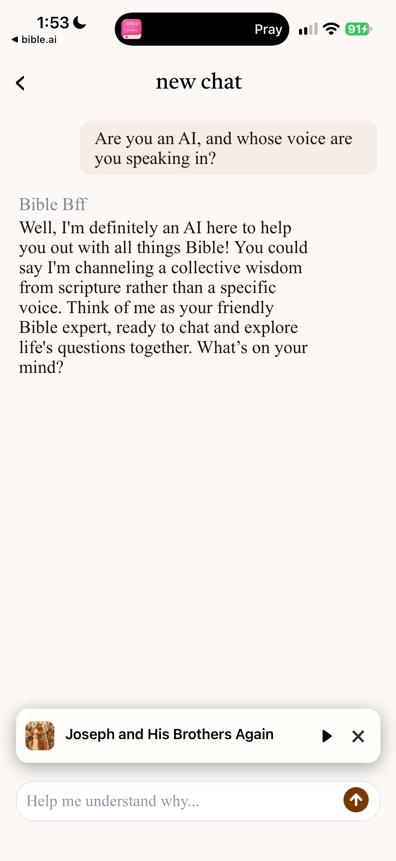 AI identity answer