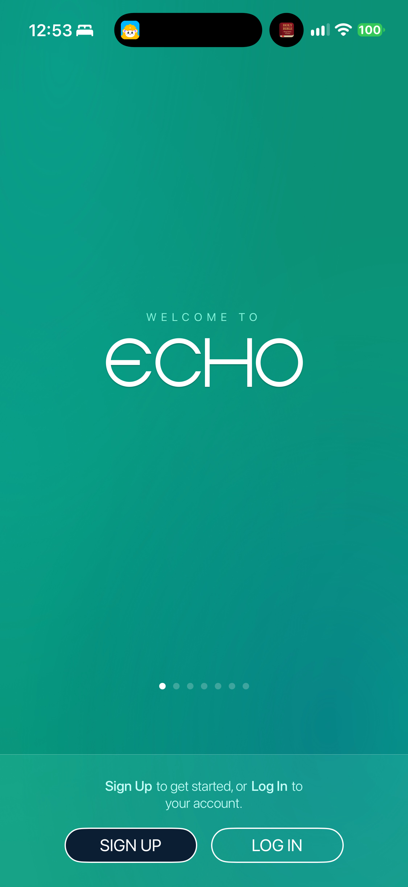 Echo account entry