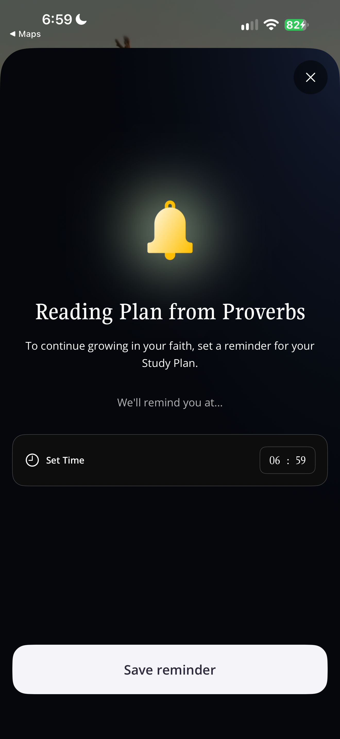 Plan reminder offer