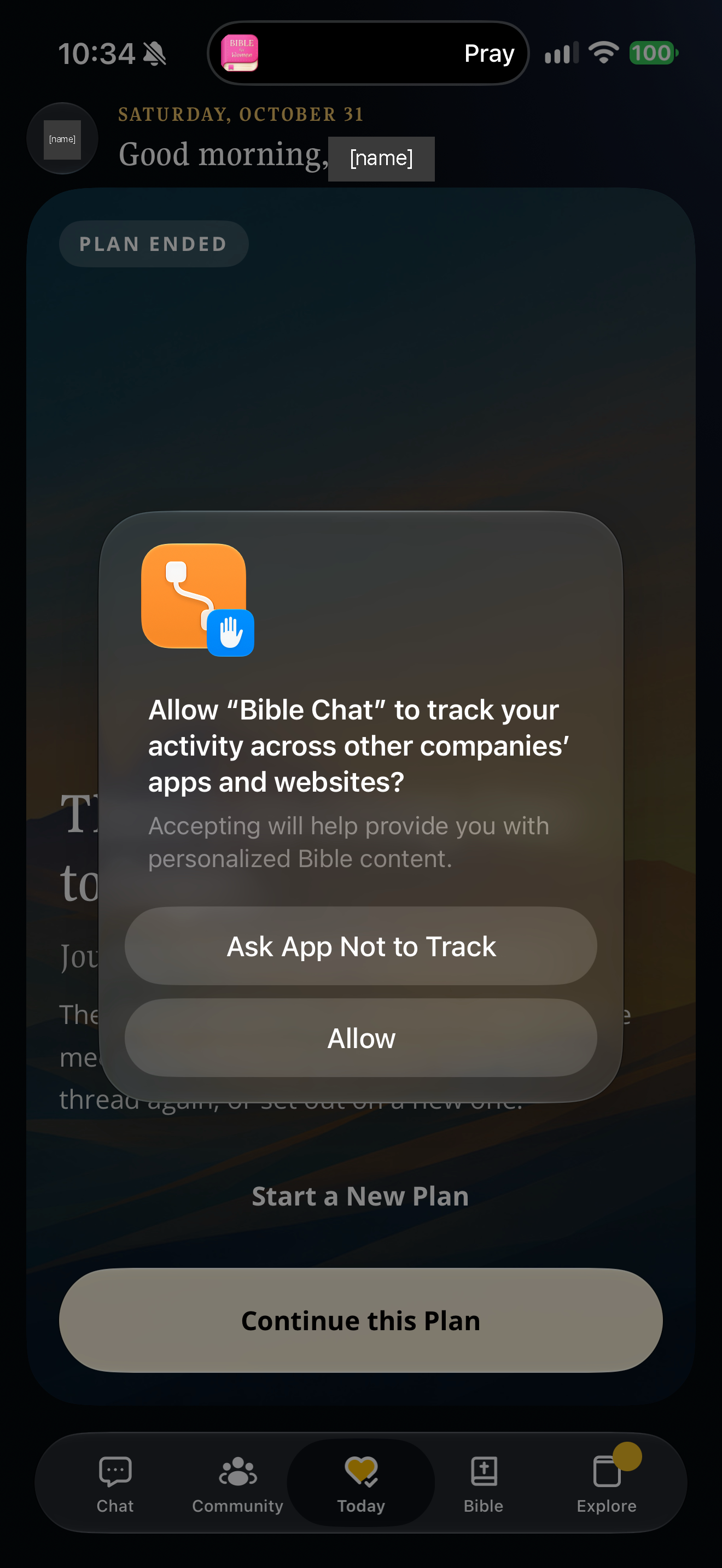 Tracking request after reinstalling