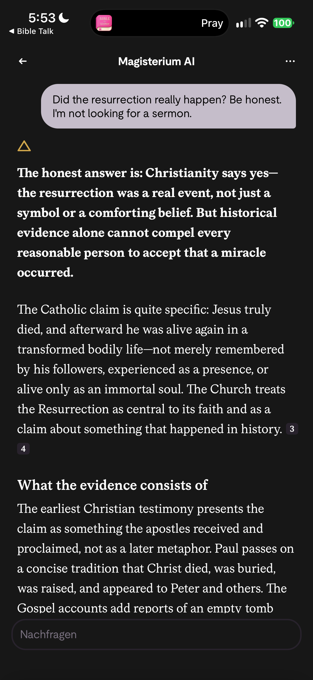 Resurrection answer for a sceptic