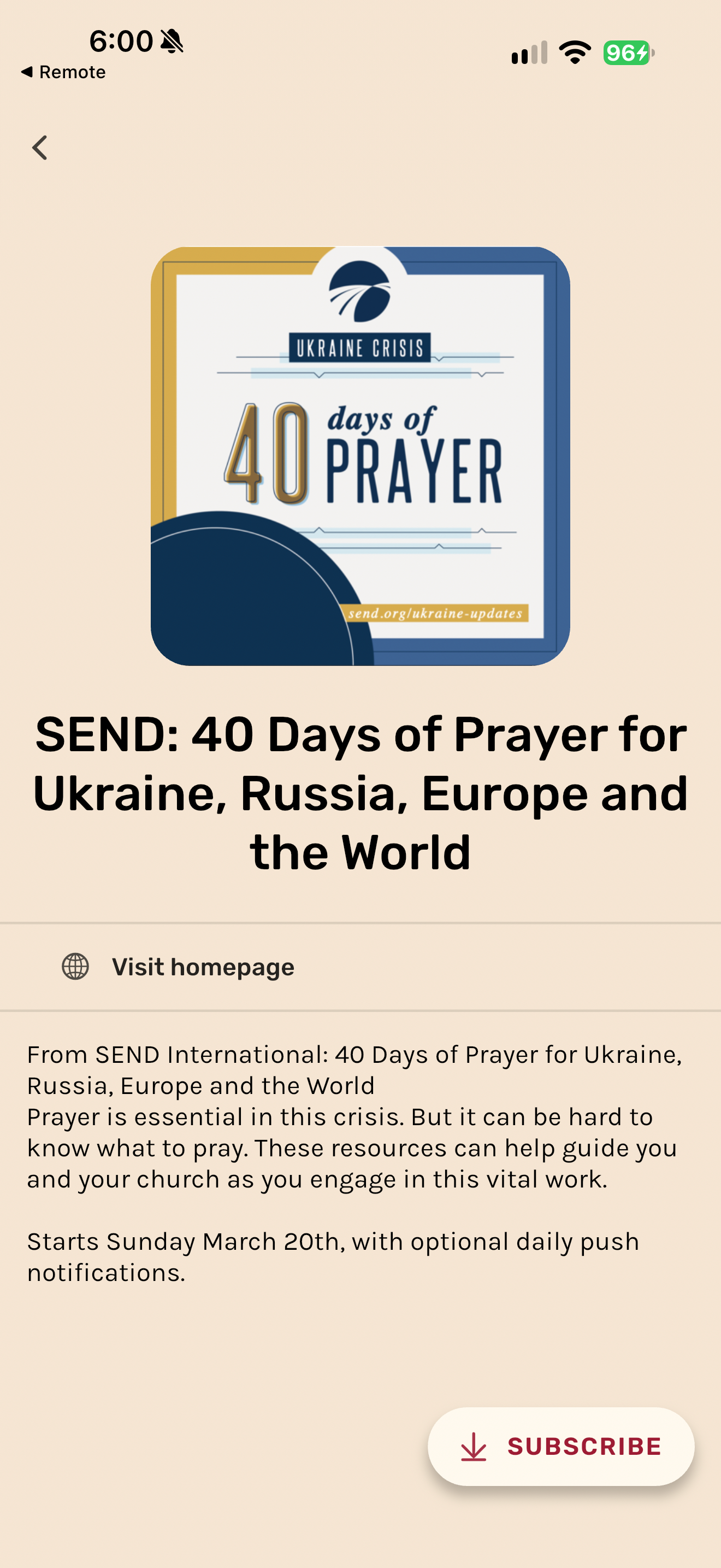 PrayerMate SEND prayer pack