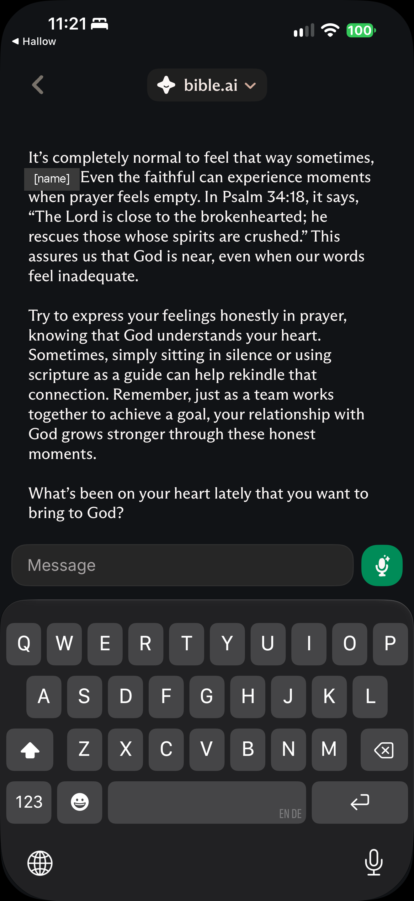 Praying when it feels empty