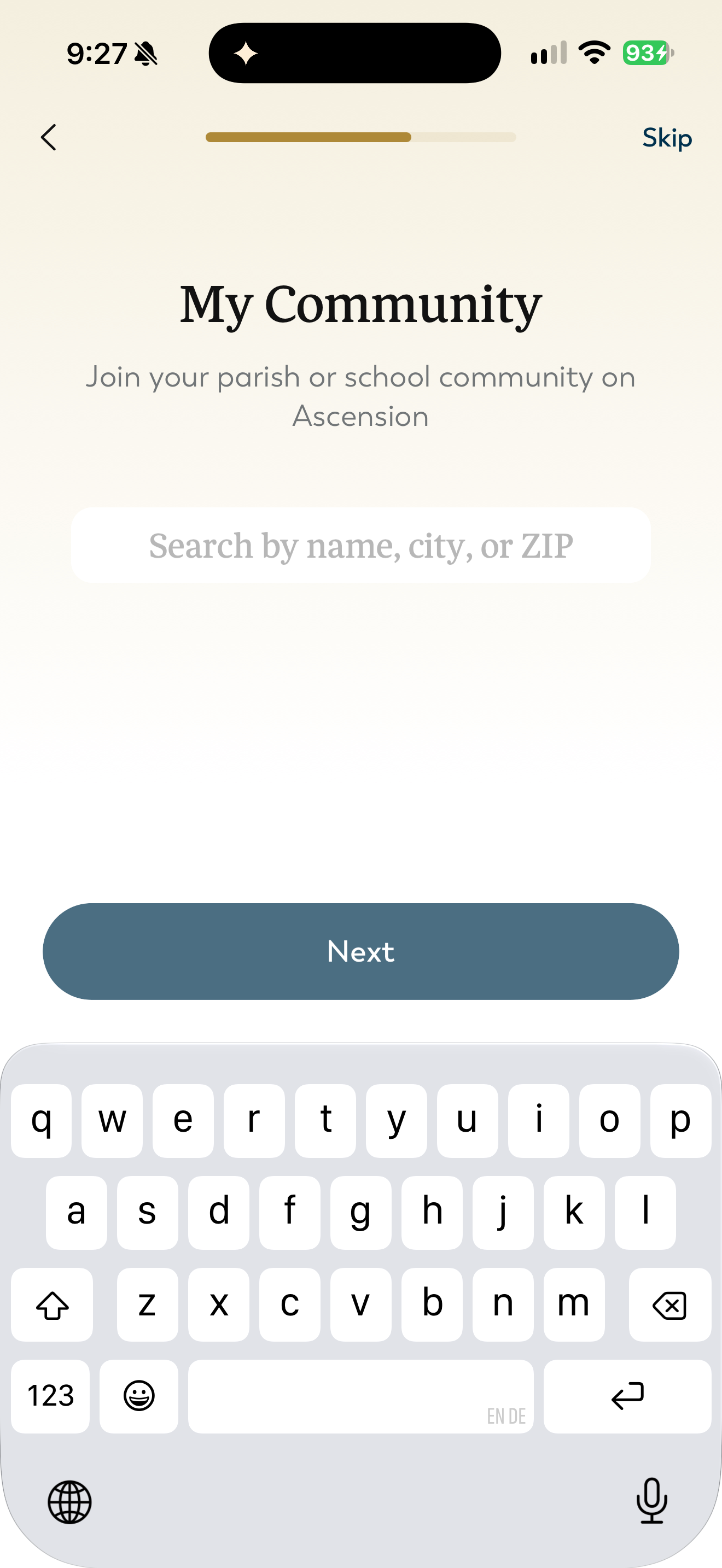 Community discovery onboarding