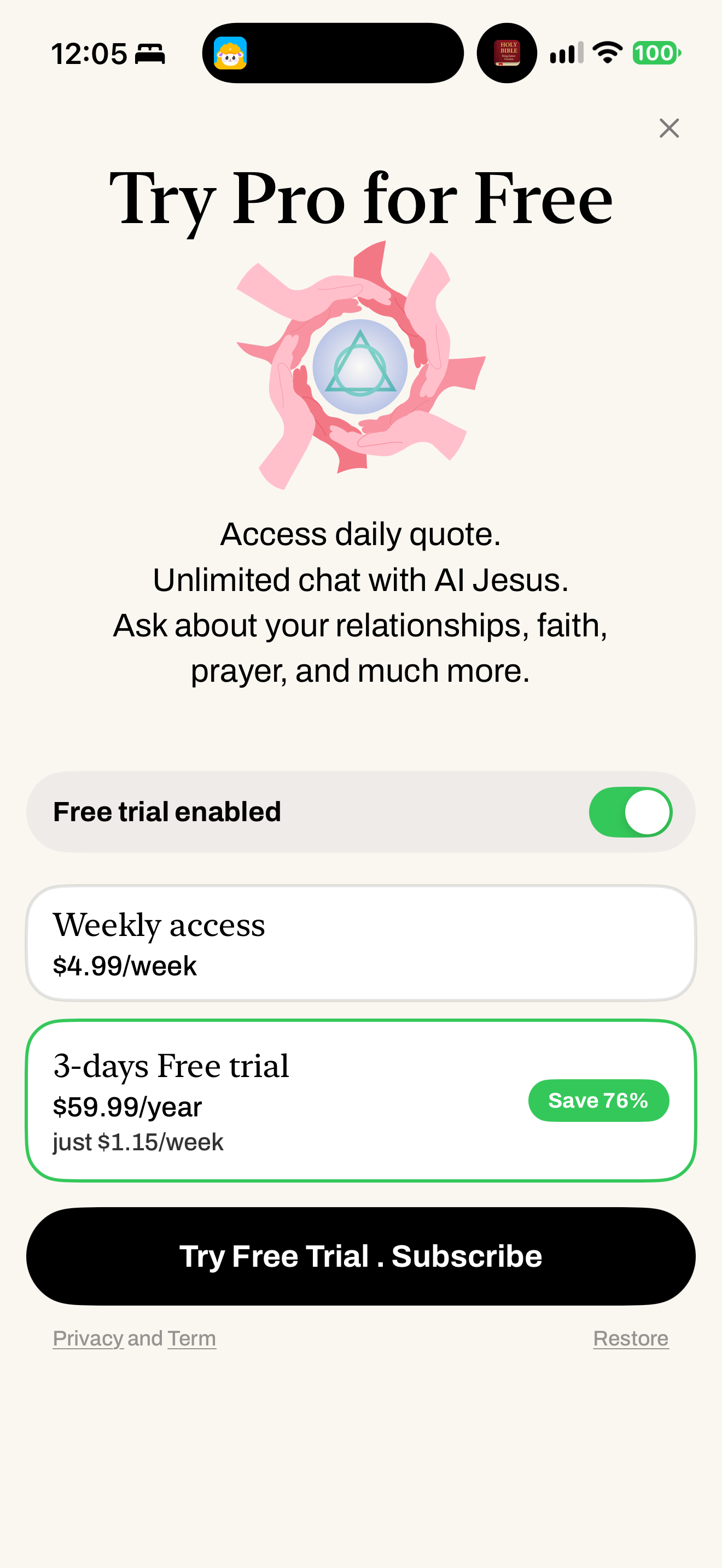 AI Jesus Pro offer