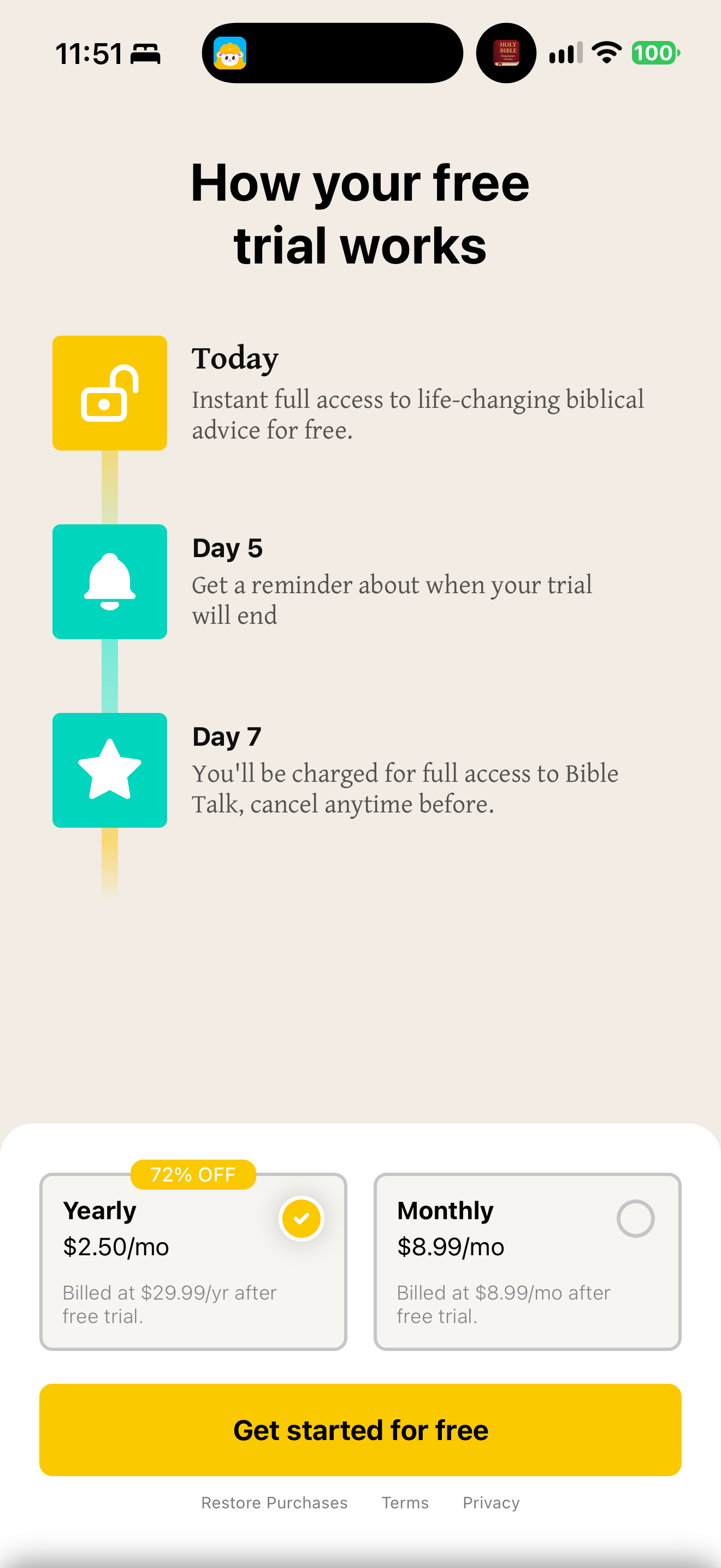 Bible Talk trial explanation