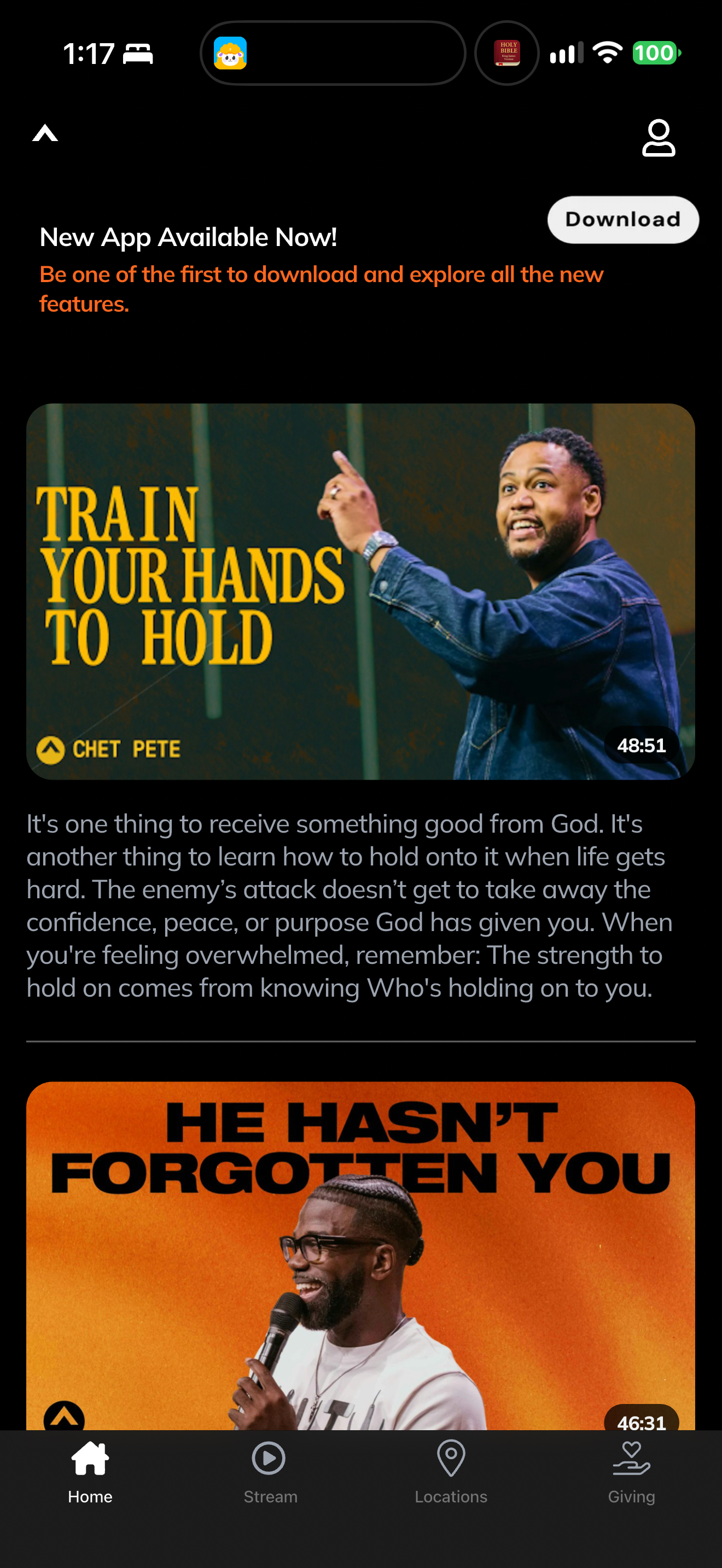 Elevation sermon home