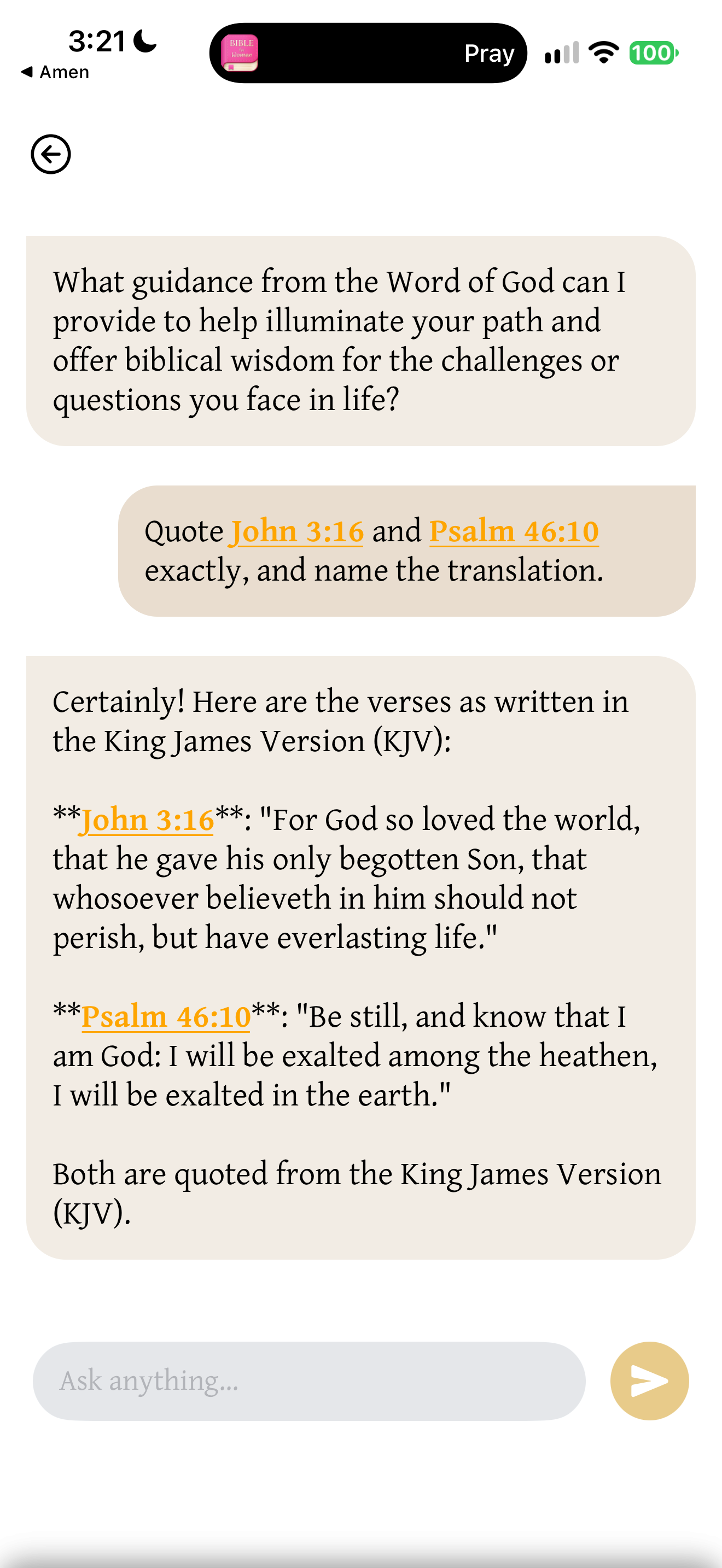 Exact quotes with translation